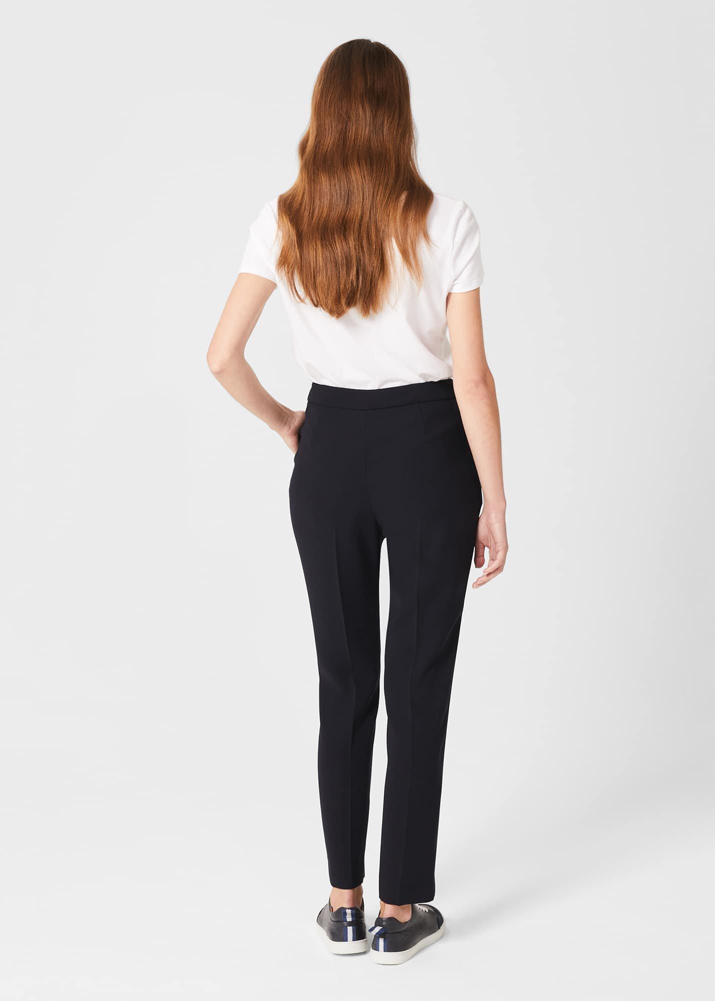 Abigail Tapered Trousers, Navy, hi-res