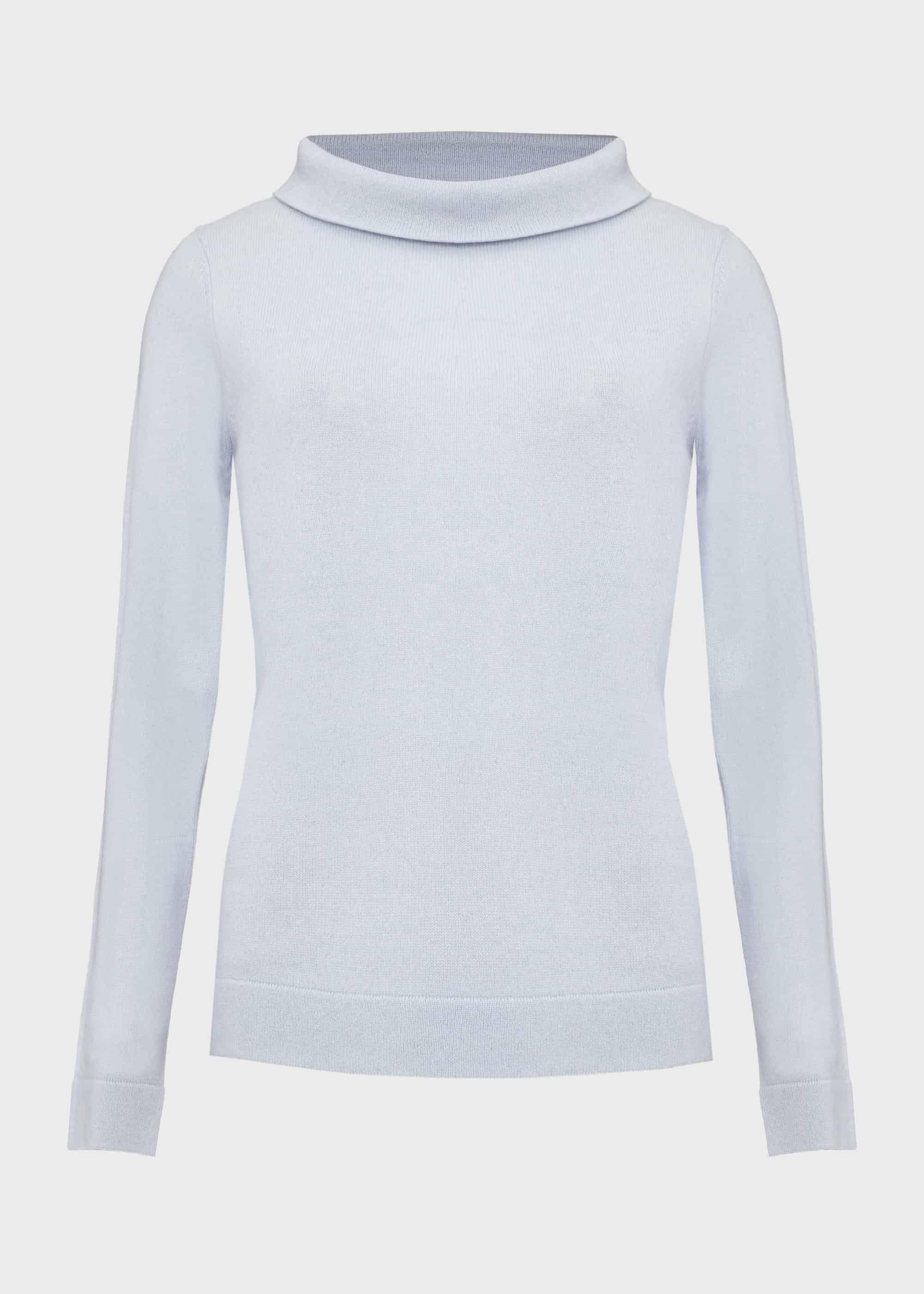 Audrey Wool Cashmere Jumper, Pale Blue, hi-res