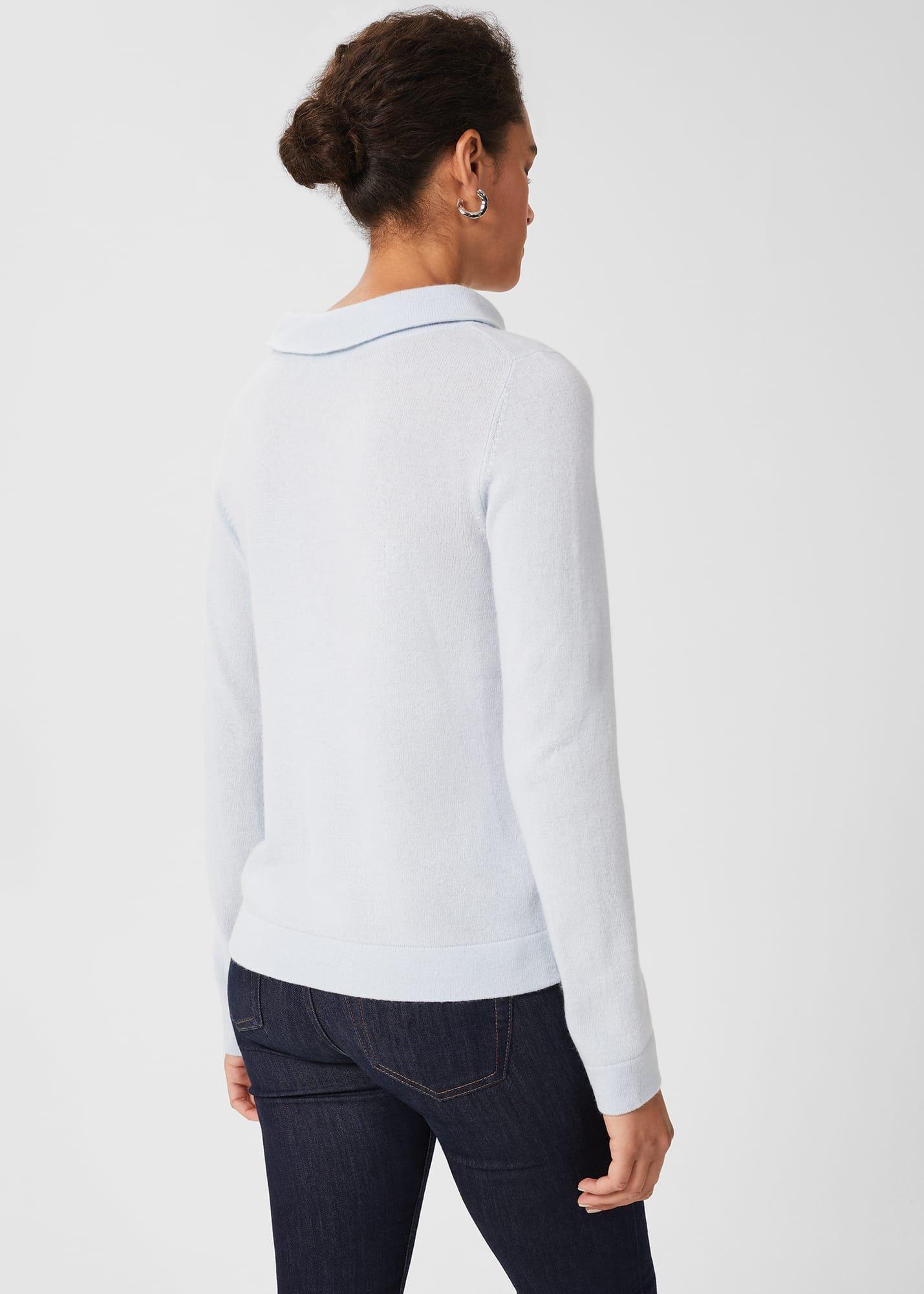 Audrey Wool Cashmere Jumper, Pale Blue, hi-res