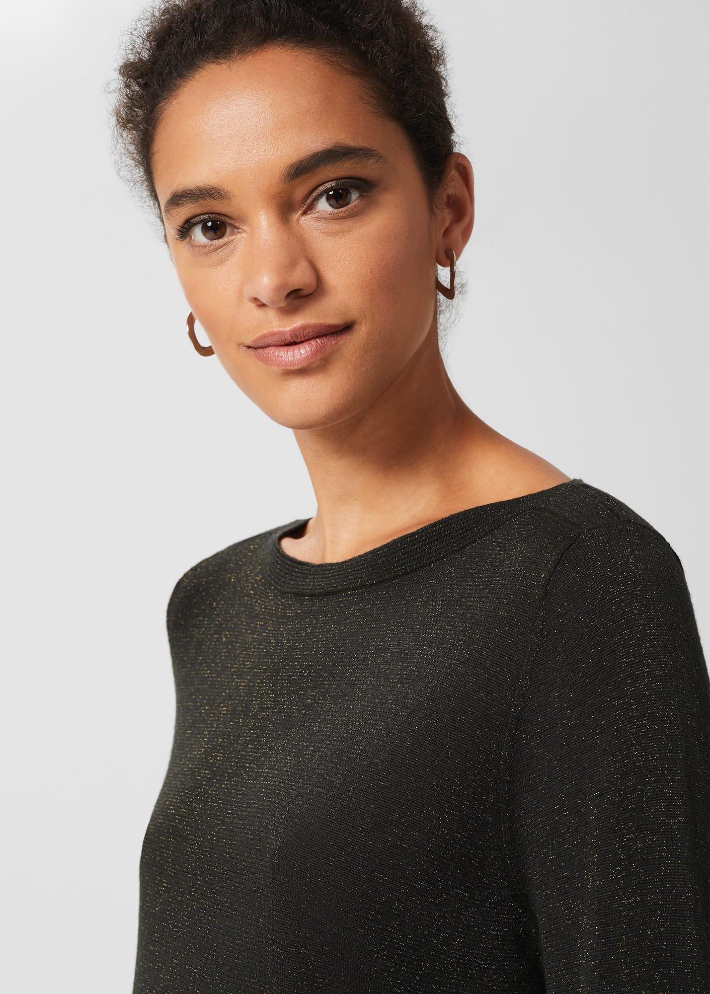 Logan Sparkle Jumper, Dark Green, hi-res