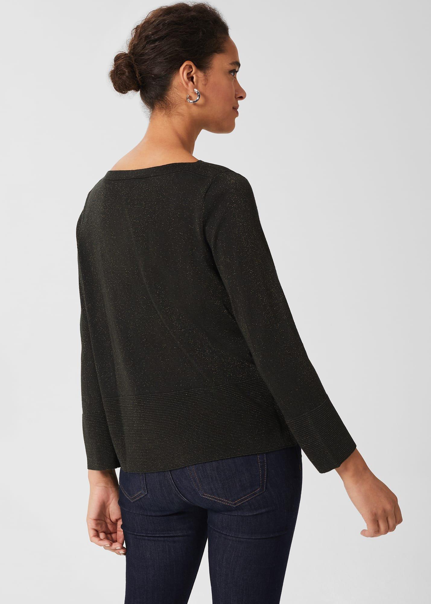 Logan Sparkle Jumper, Dark Green, hi-res