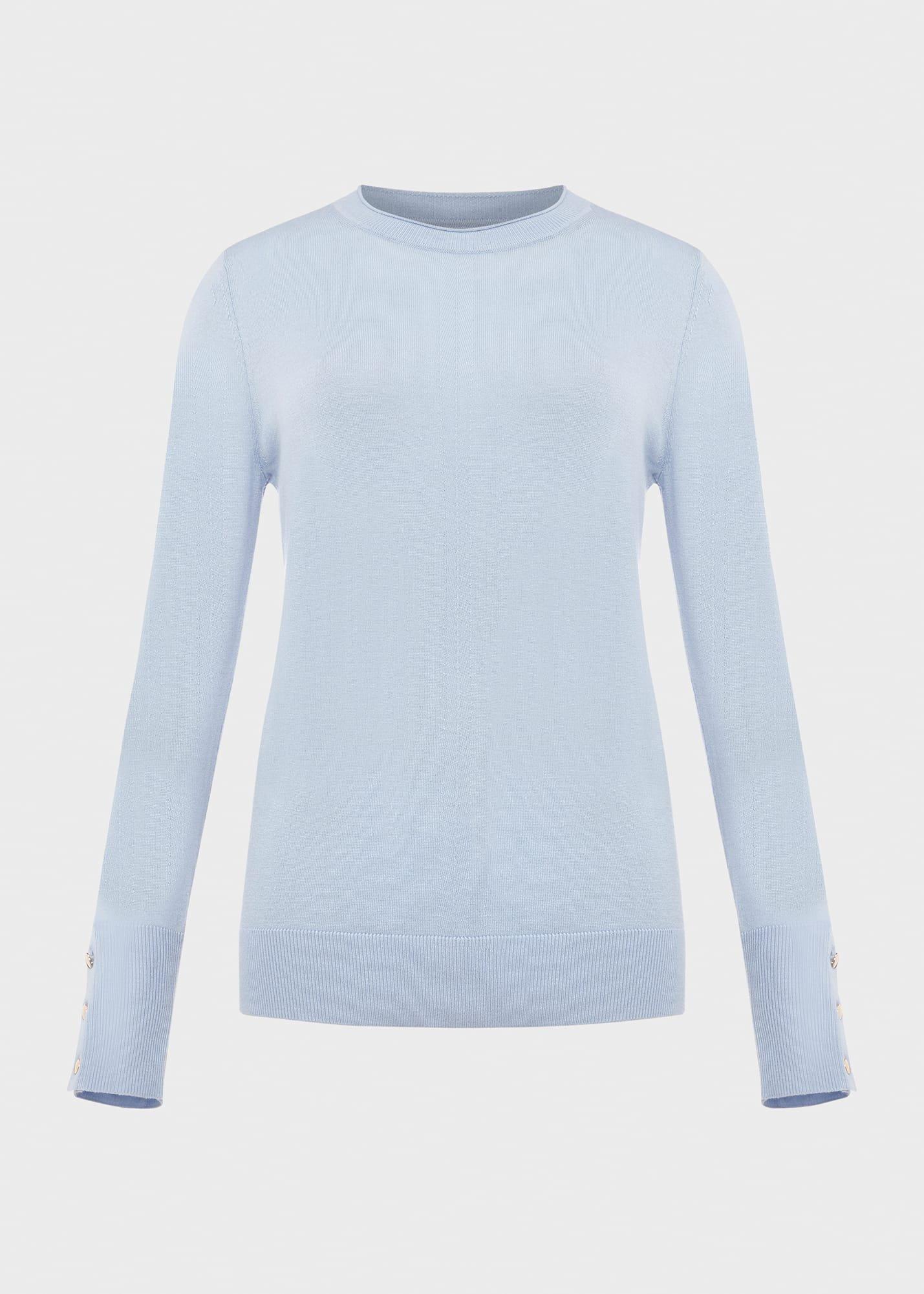 Morgan Sweater With Silk, Powder Blue, hi-res