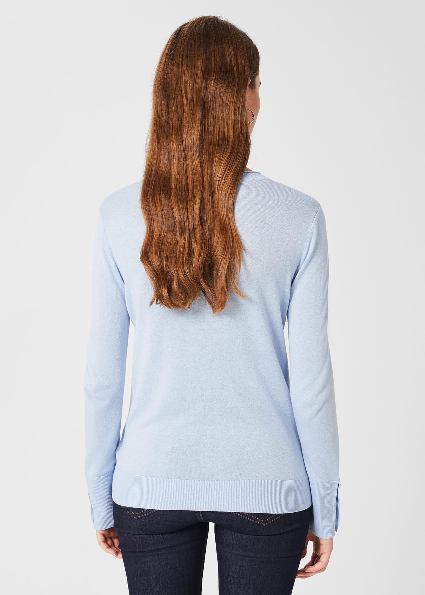 Morgan Sweater With Silk, Powder Blue, hi-res