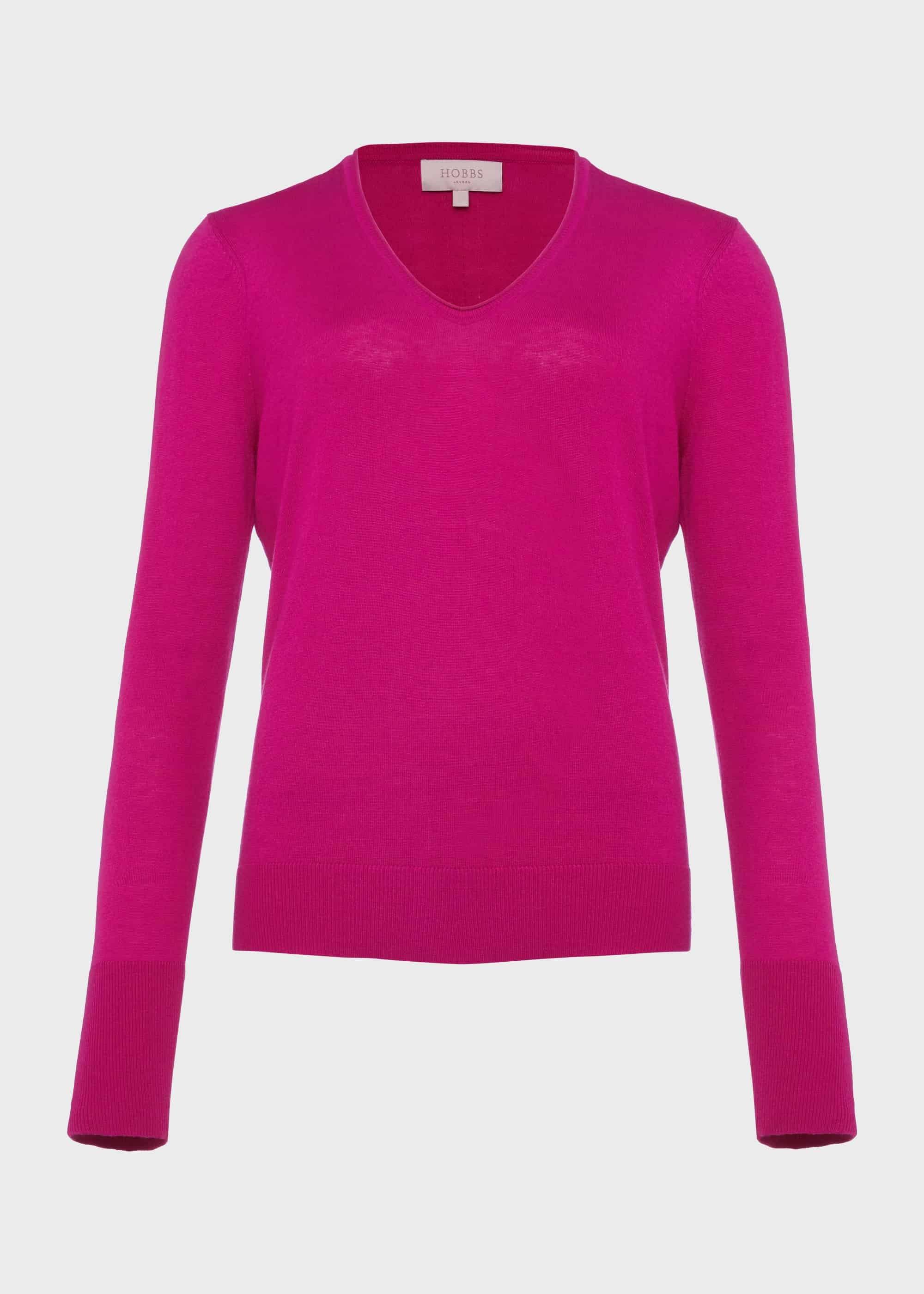 Kim Jumper With Silk, Magenta, hi-res