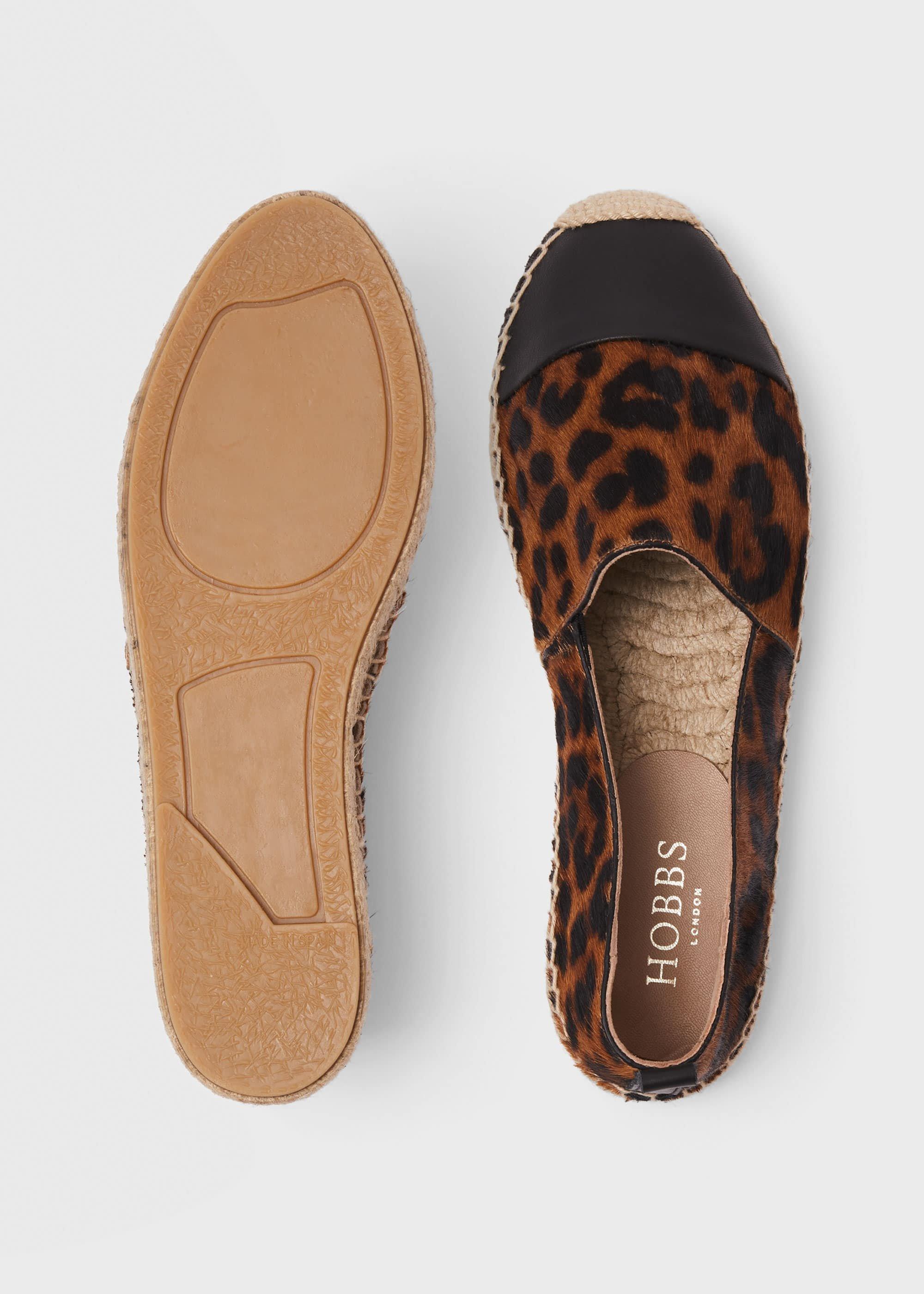 Philippa Leather Flatform Espadrille , Leopard, hi-res