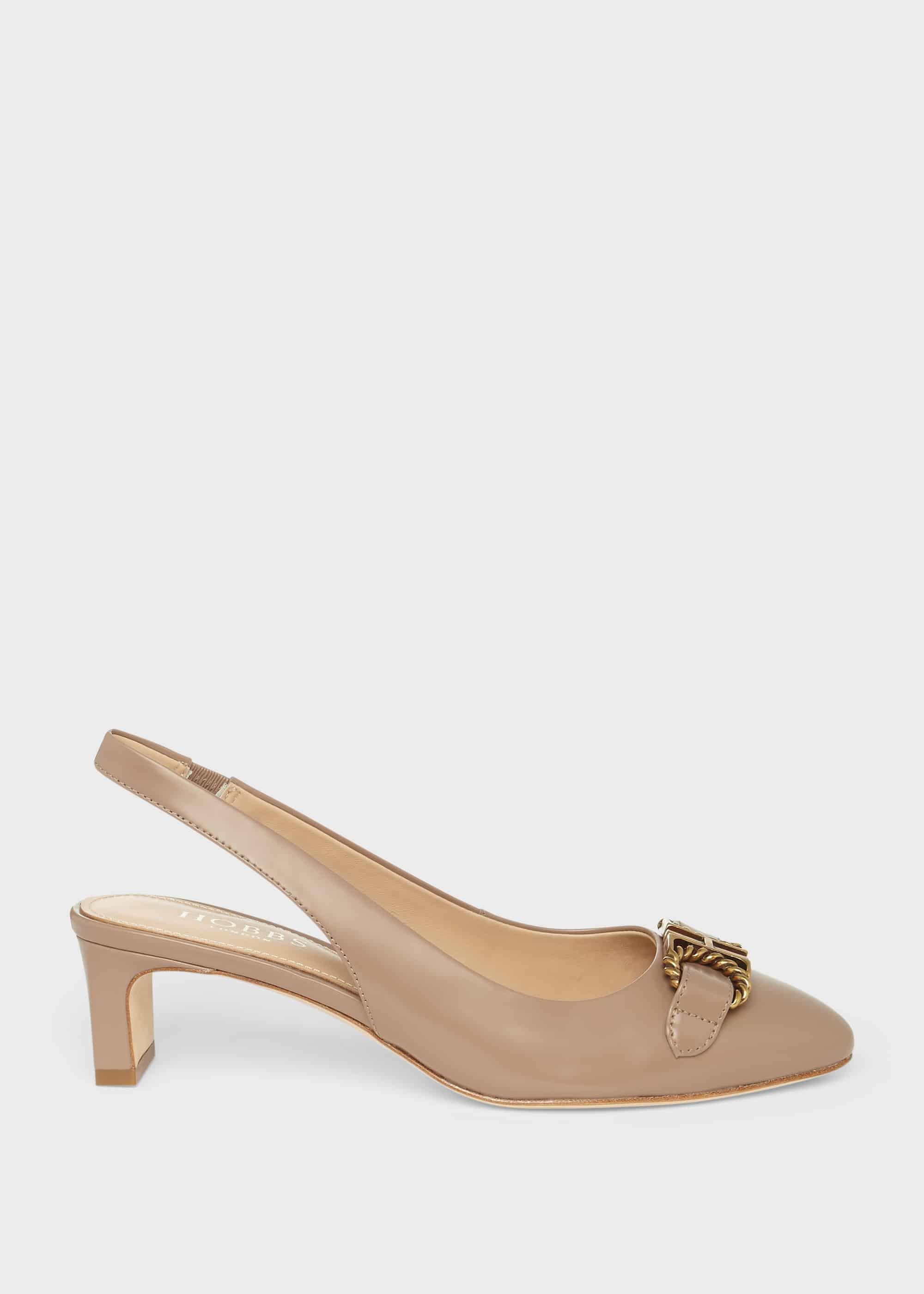 Phoebe Leather Block Heel Slingback
