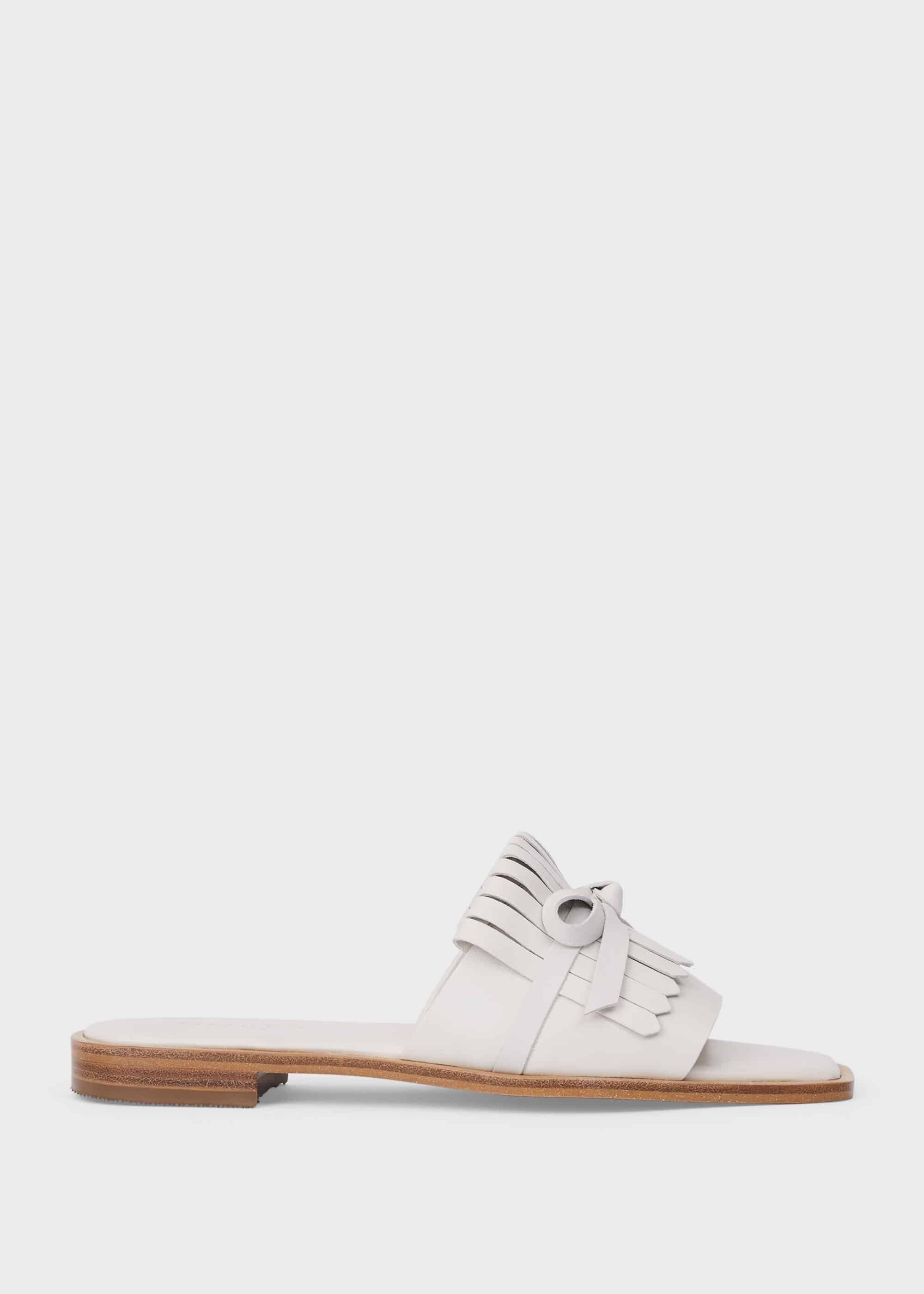 Aliza Leather Sandals, White, hi-res