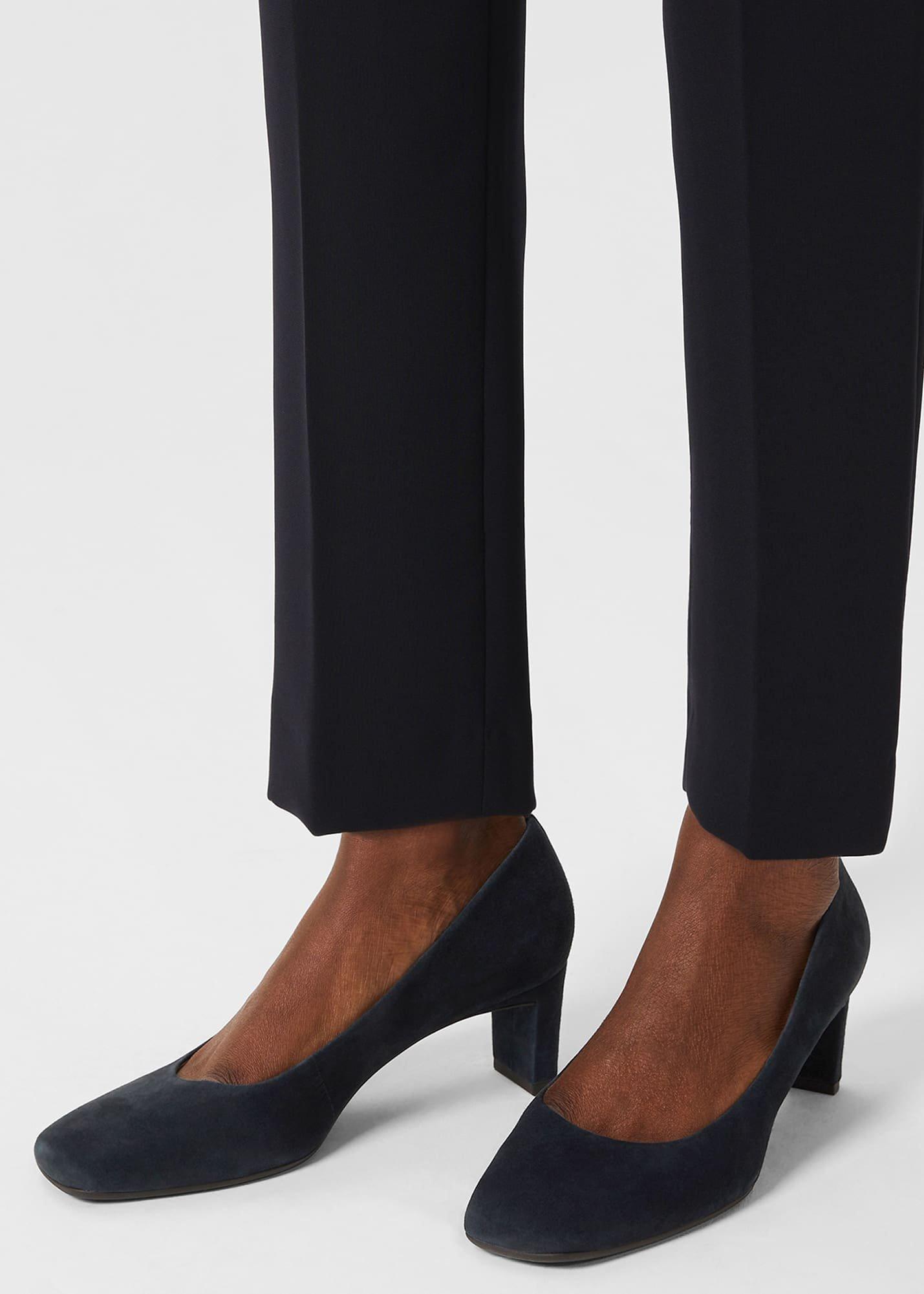 Myra Suede Court Shoes , Navy, hi-res