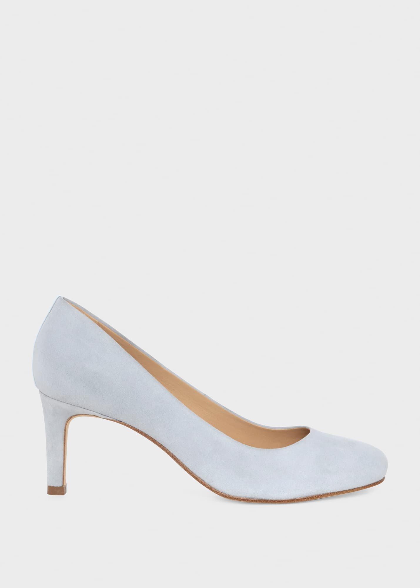 Lizzie Suede Court Shoes , Celeste Blue, hi-res