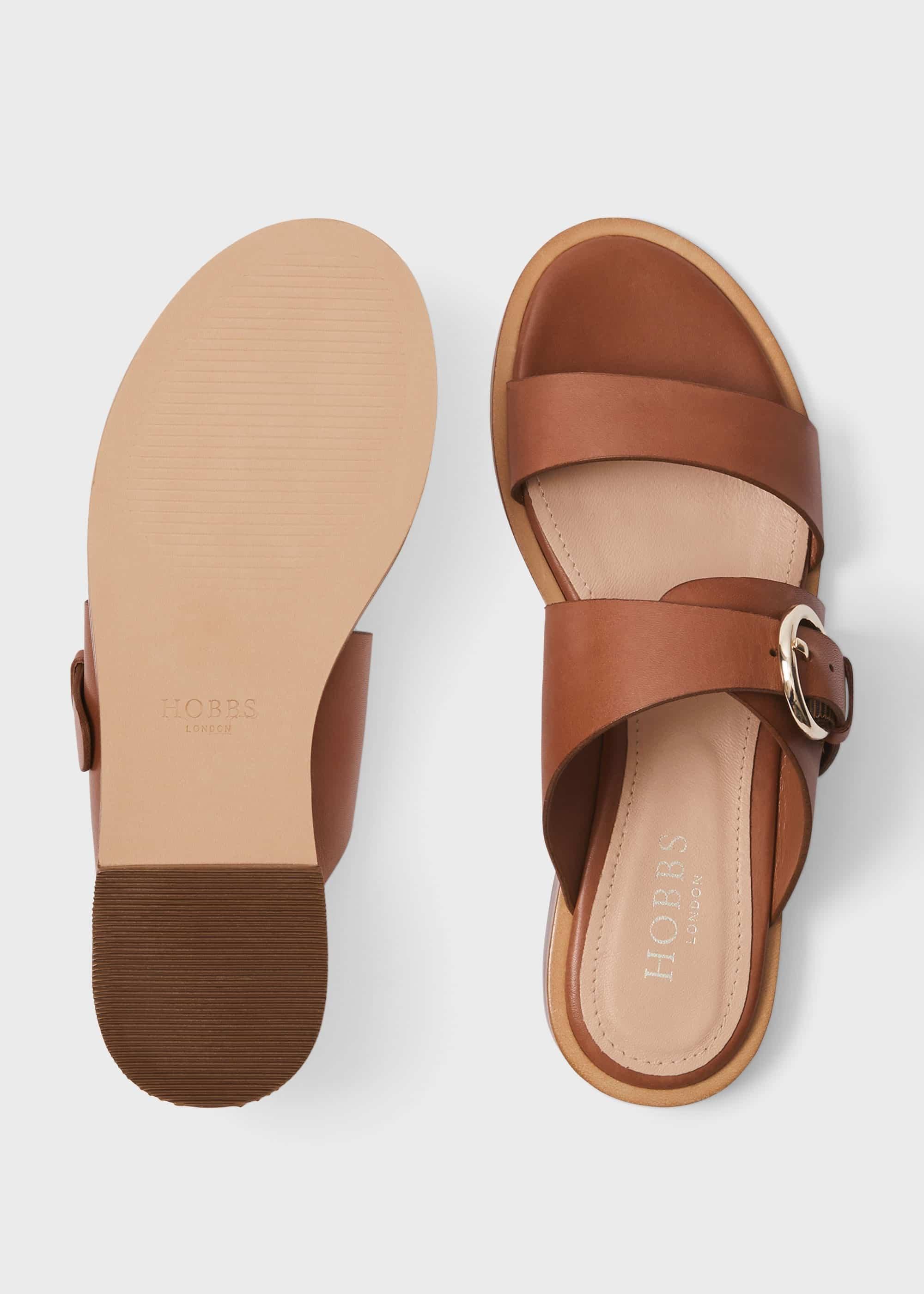 Sienna Leather Sandals , Tan, hi-res