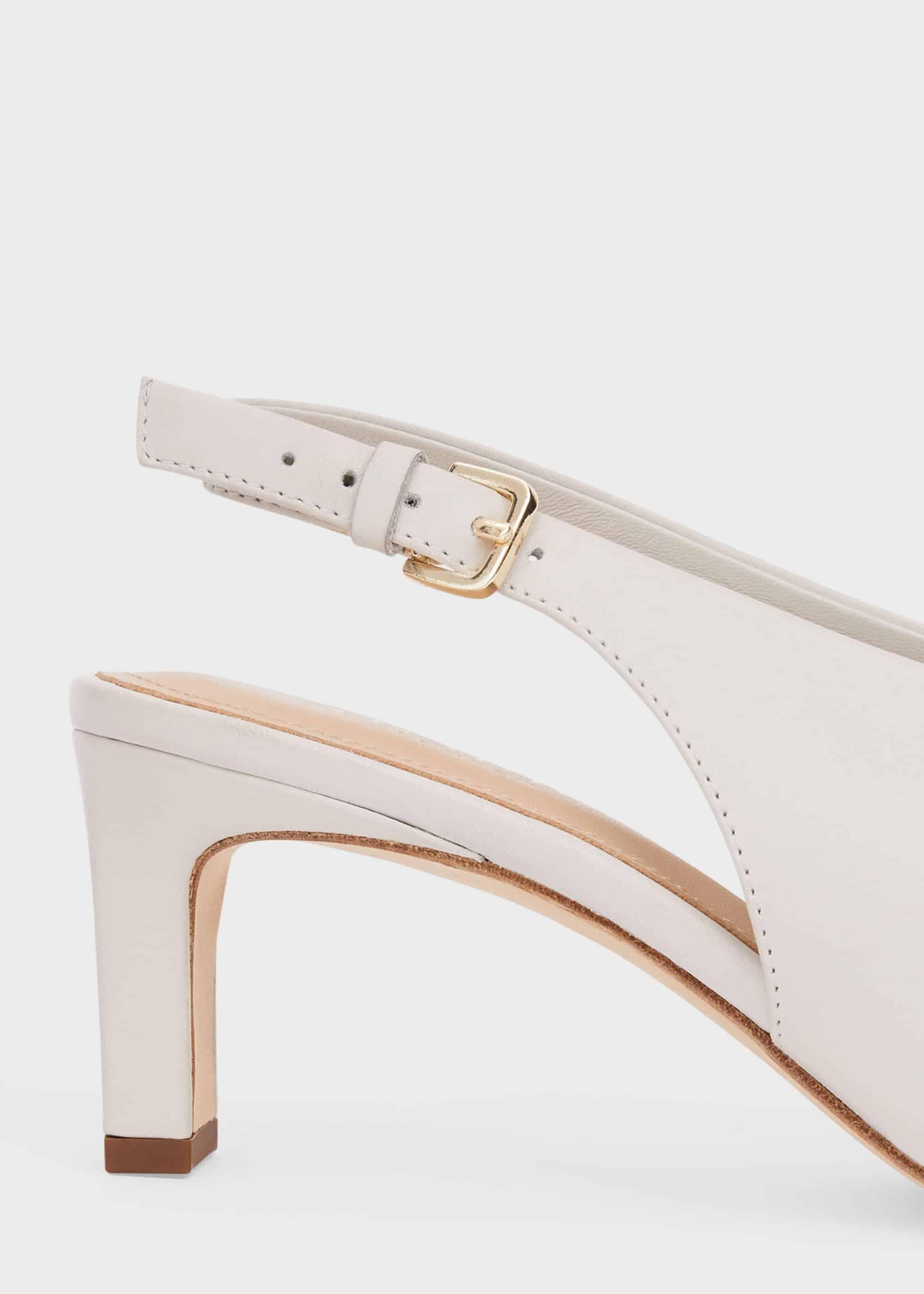 Sarah Leather Sandals , Ivory, hi-res
