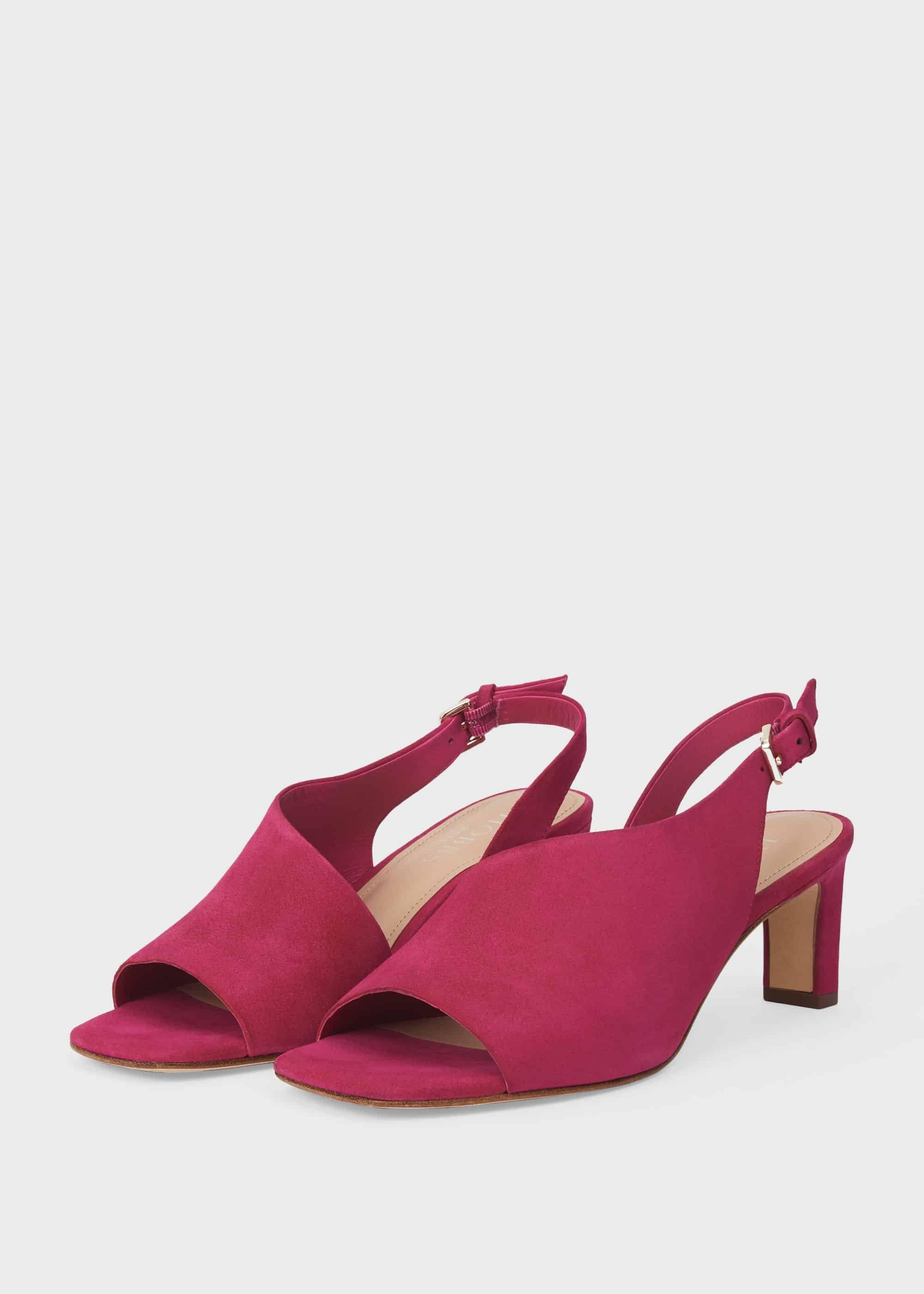 Kate Suede Sandals, Fuchsia, hi-res