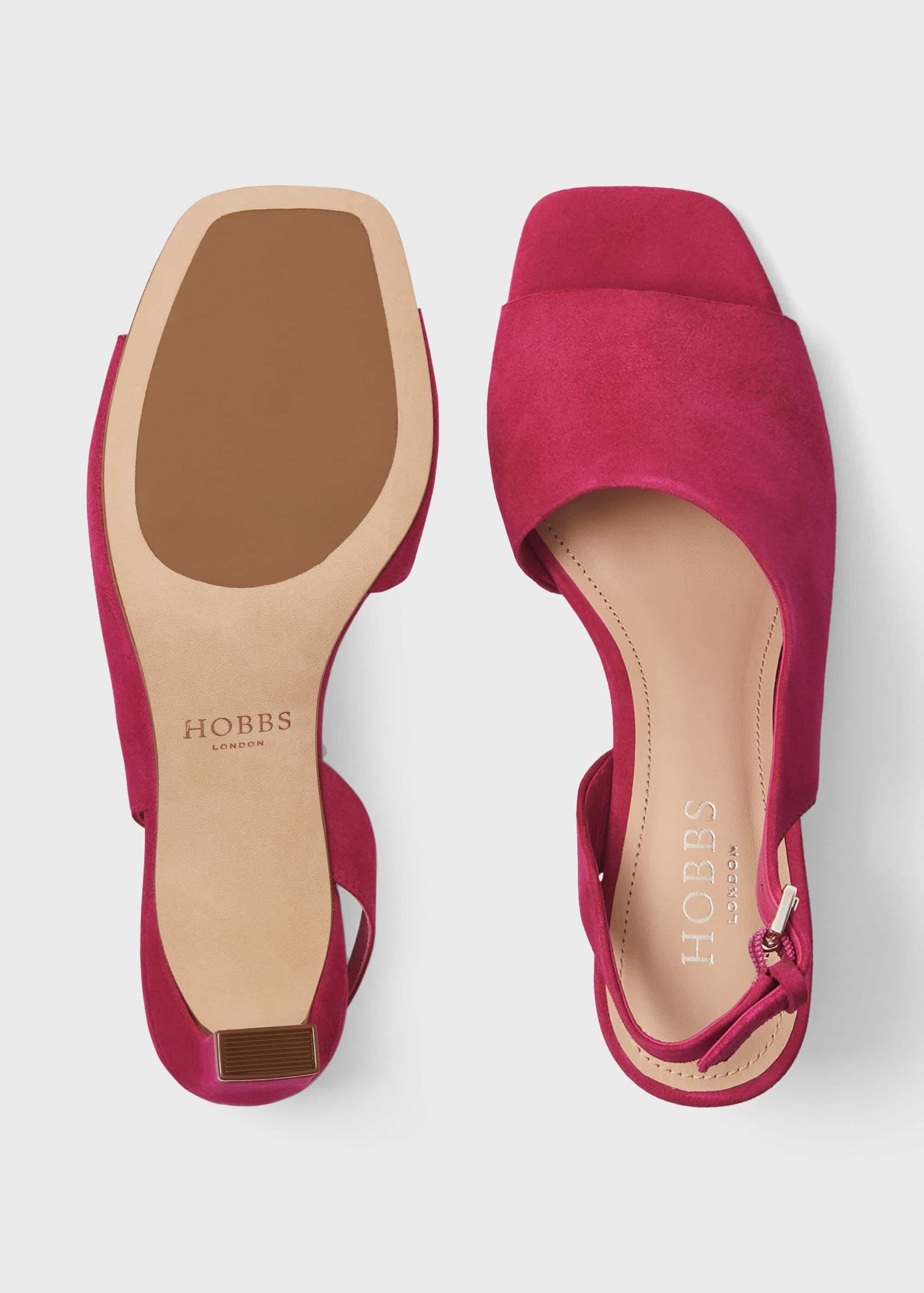 Kate Suede Sandals, Fuchsia, hi-res