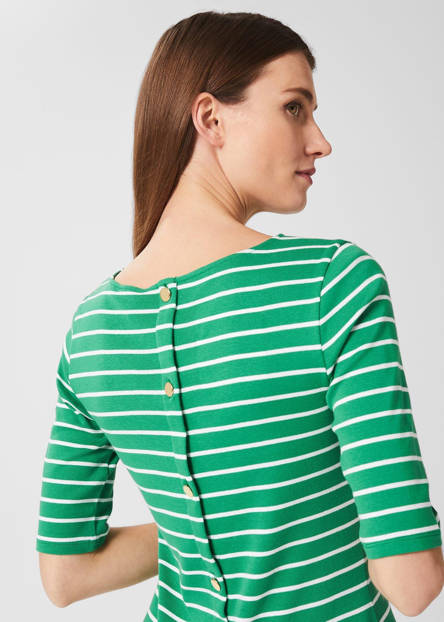 Katie Button Back Top, Green Ivory, hi-res