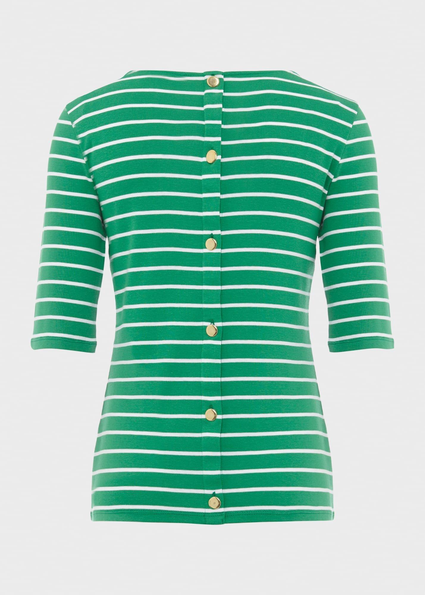 Katie Button Back Top, Green Ivory, hi-res