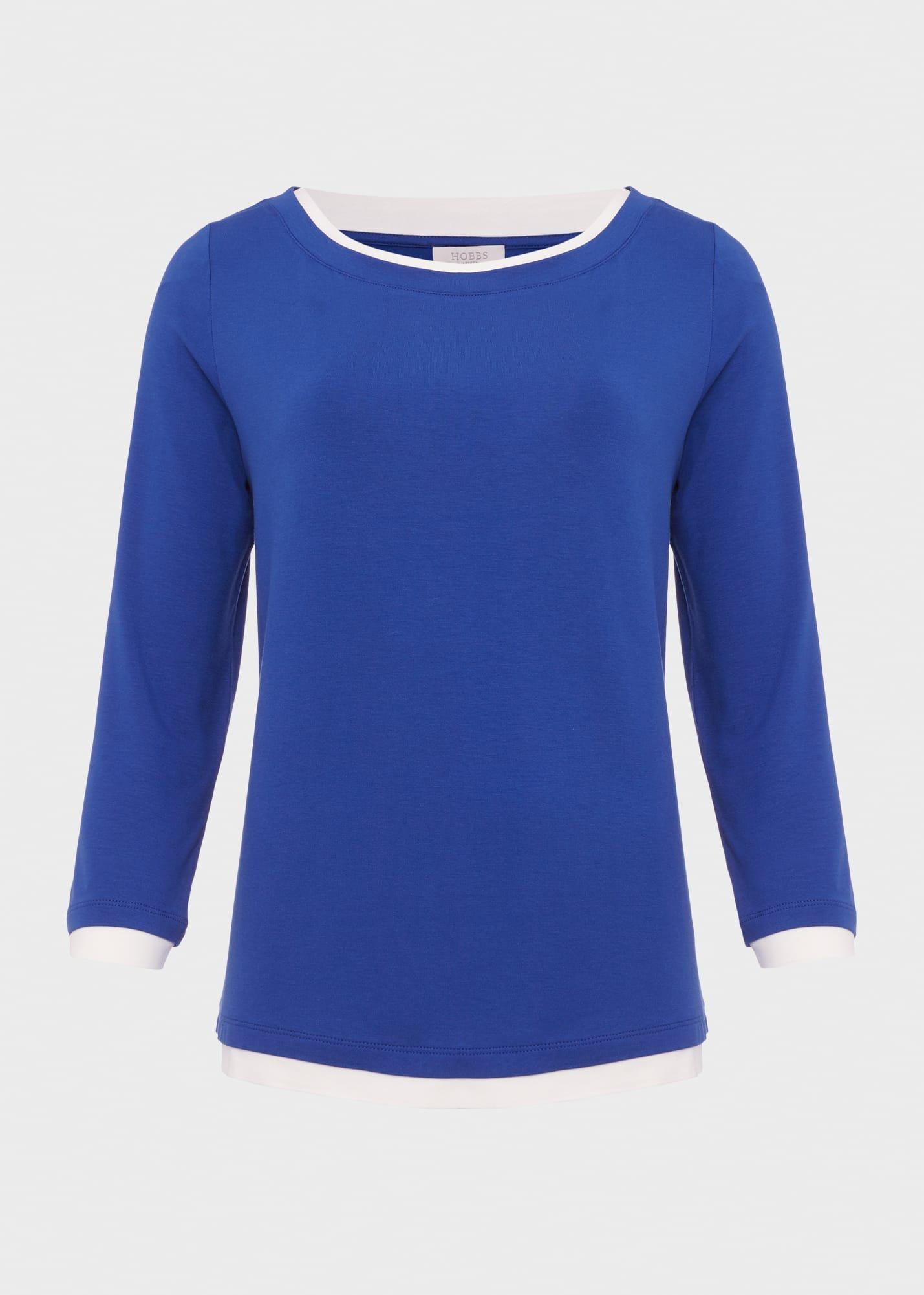 Delaney Top, Blue Ivory, hi-res
