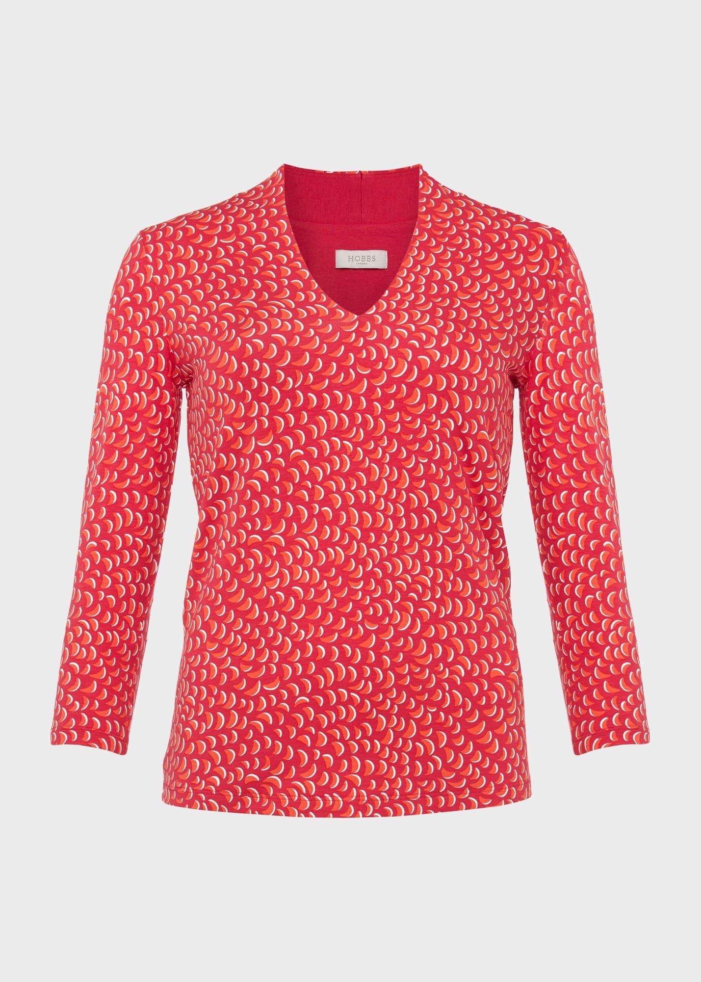 Aimee Printed Top, Pink Multi, hi-res
