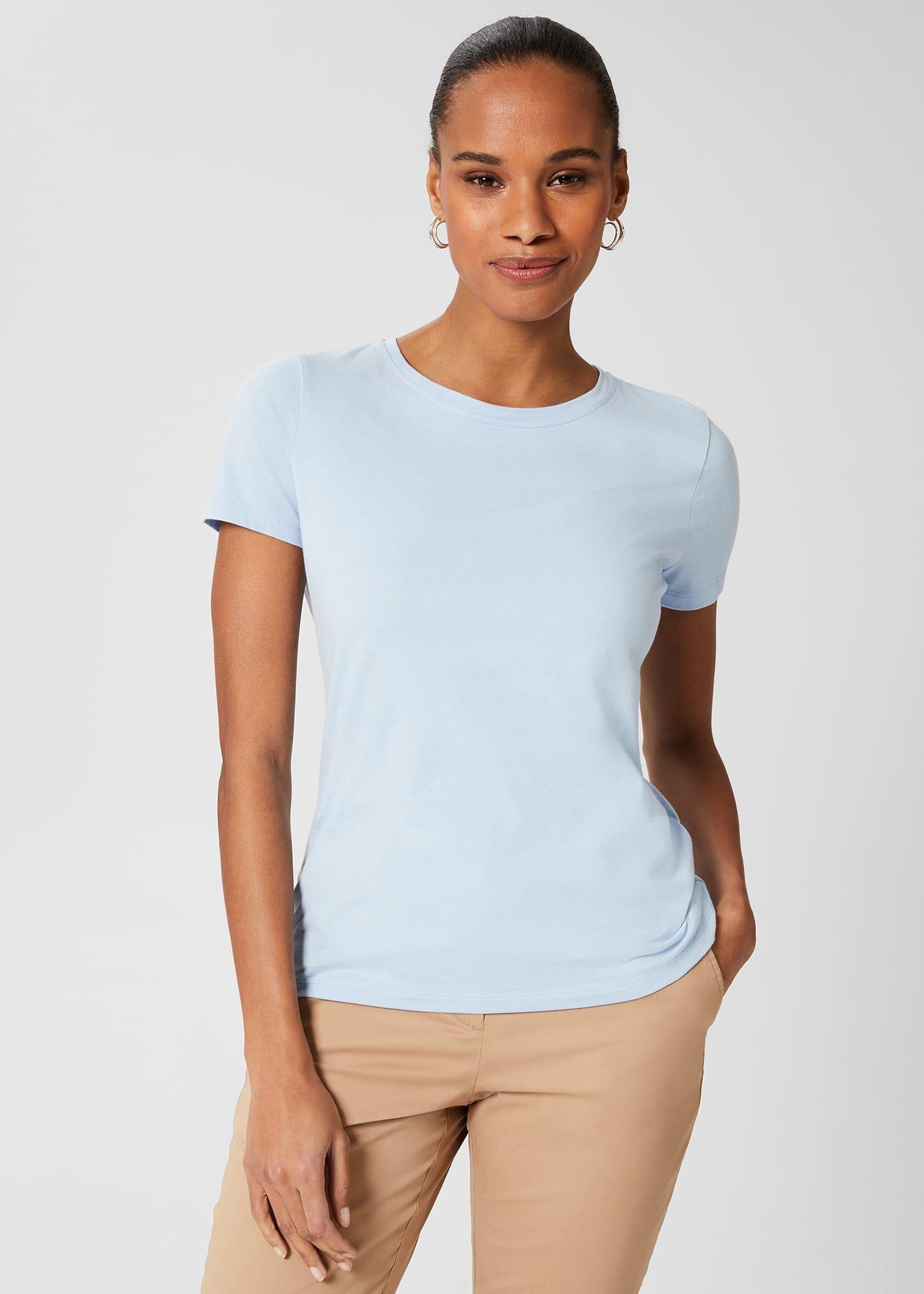 Pixie Cotton T-Shirt, Pale Blue, hi-res
