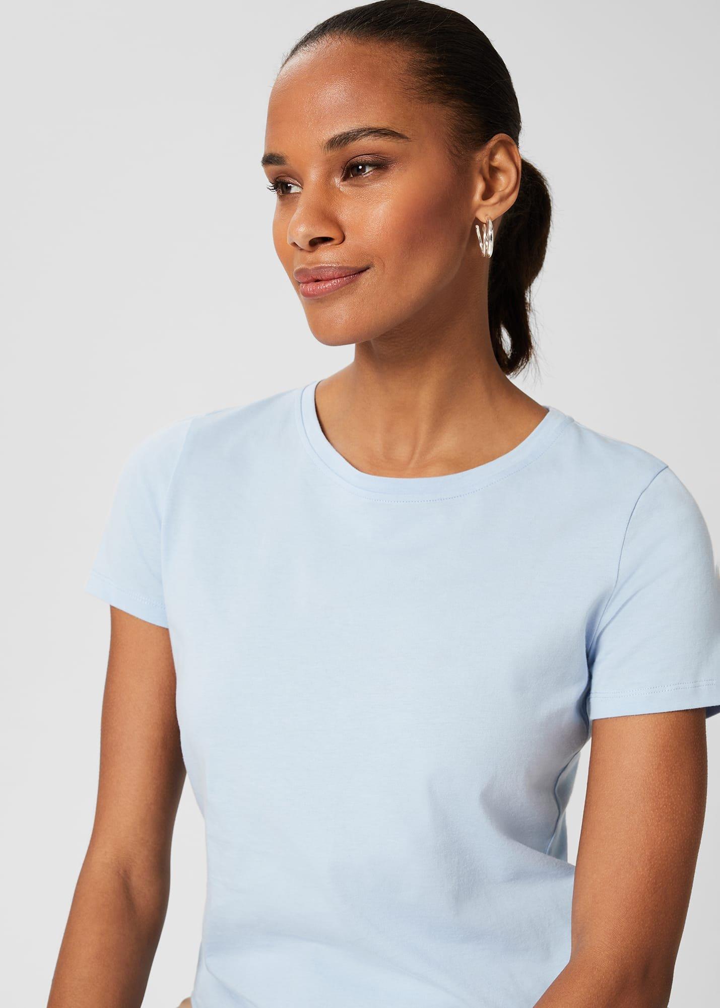 Pixie Cotton T-Shirt, Pale Blue, hi-res