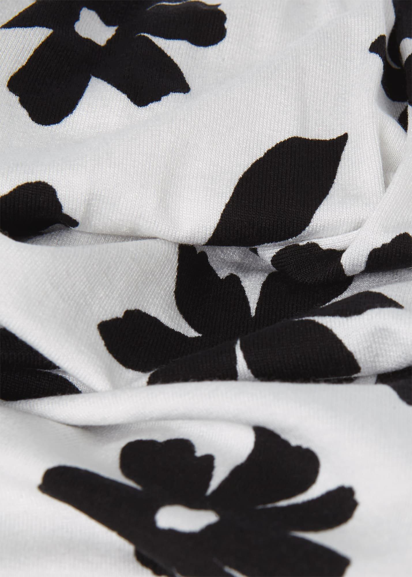 Viola Printed Top, White Black, hi-res