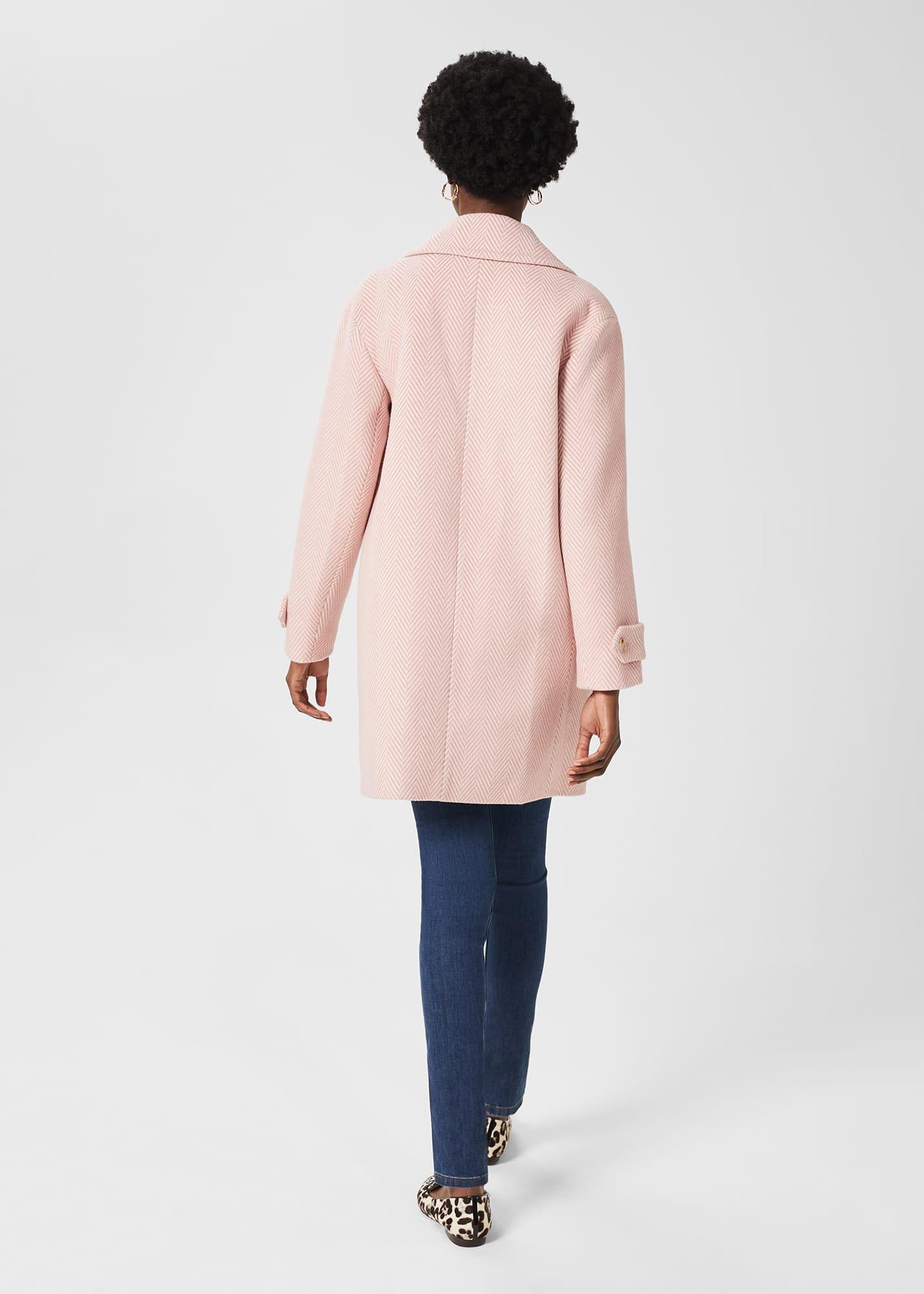 Carmina Wool Blend Coat, Pale Pink Ivory, hi-res