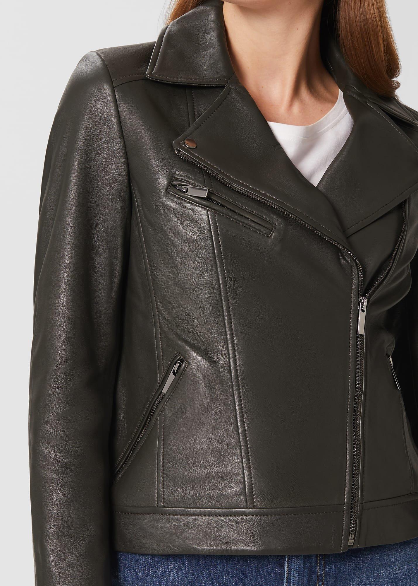 Dakota Leather Jacket, Birch Green, hi-res