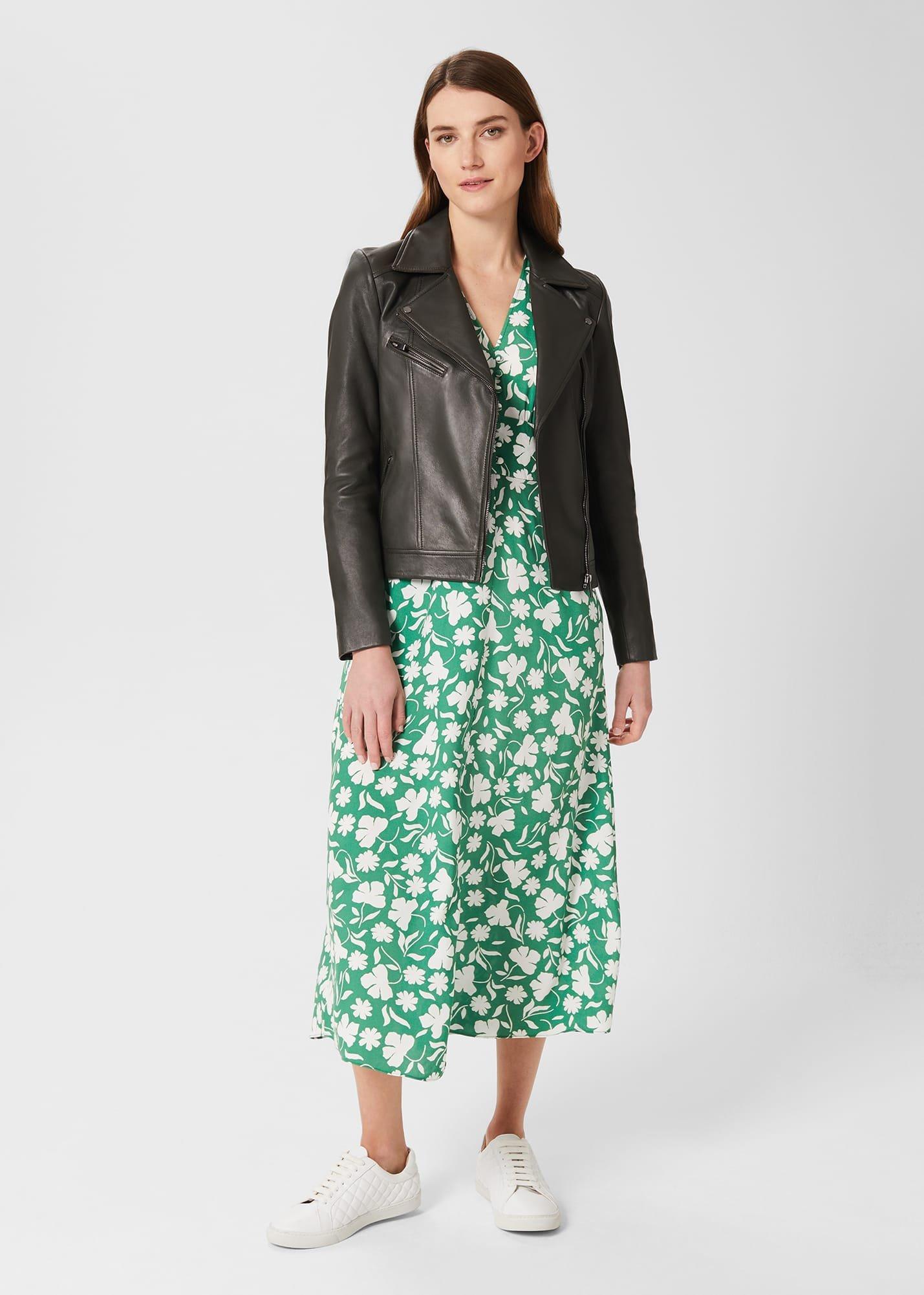 Dakota Leather Jacket, Birch Green, hi-res