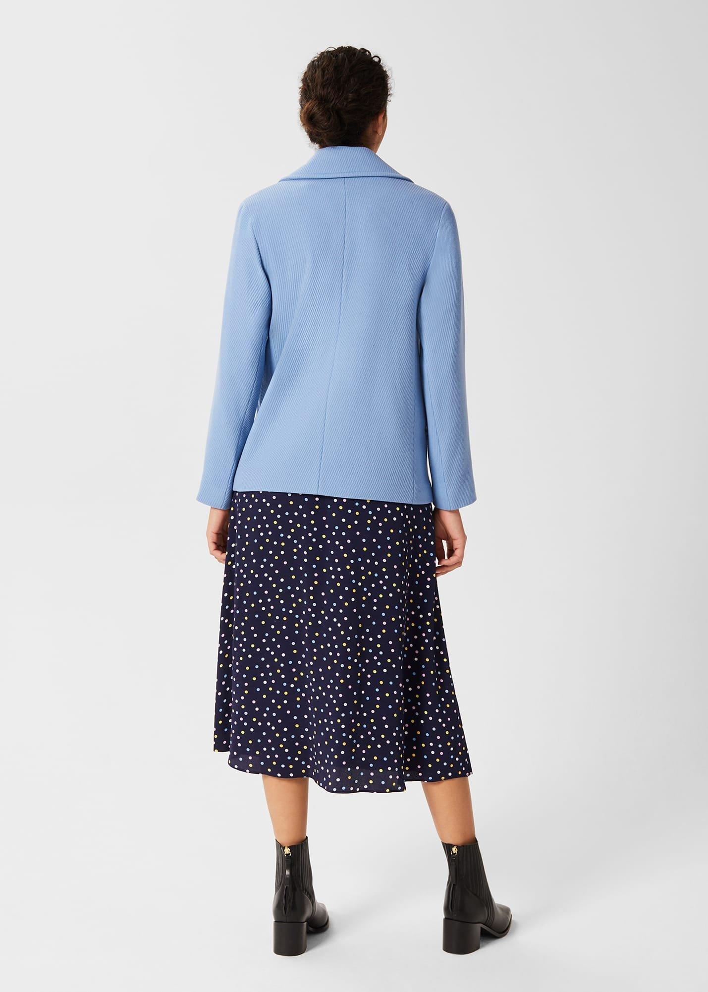 Bette Short Wool Blend Coat, Pale Blue, hi-res