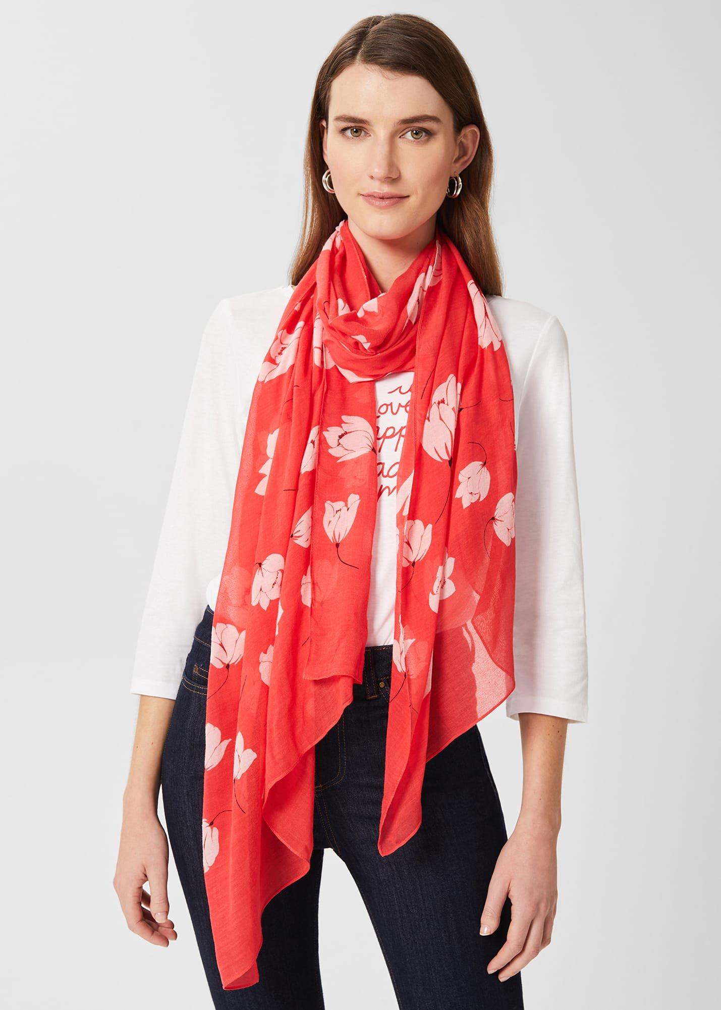 Alya Scarf, Coral Multi, hi-res