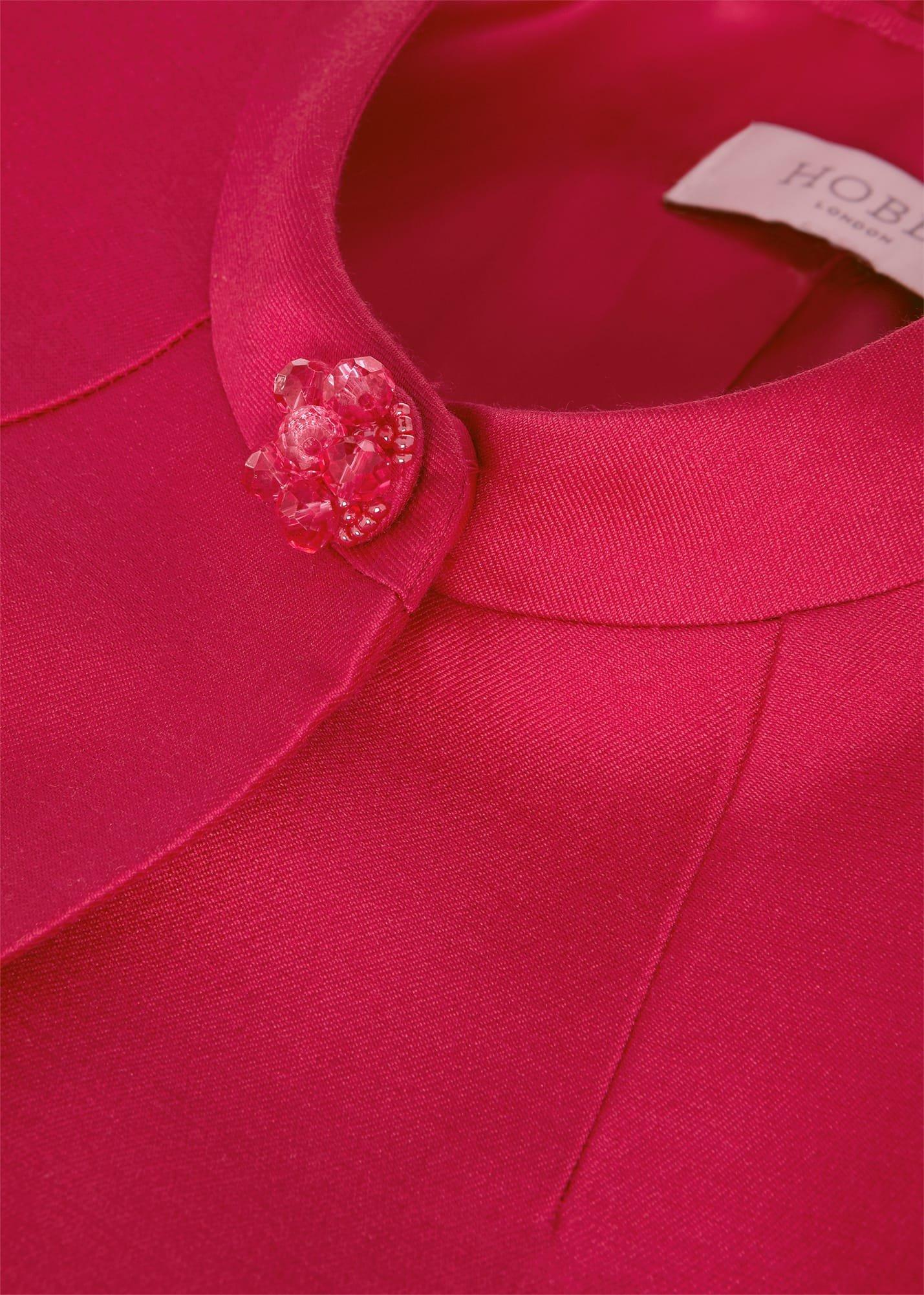 Petite Julietta Silk Blend Jacket, Fuchsia Pink, hi-res