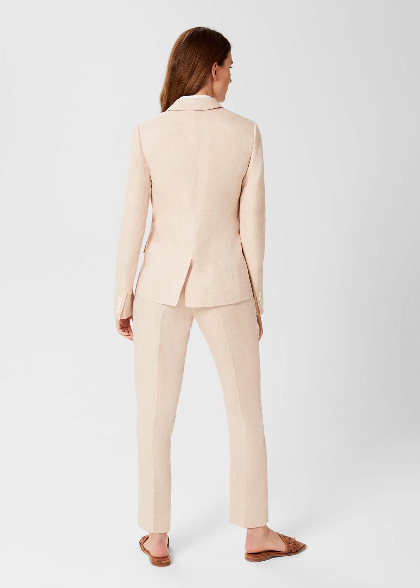 Ivana Linen Jacket , Warm Neutral, hi-res
