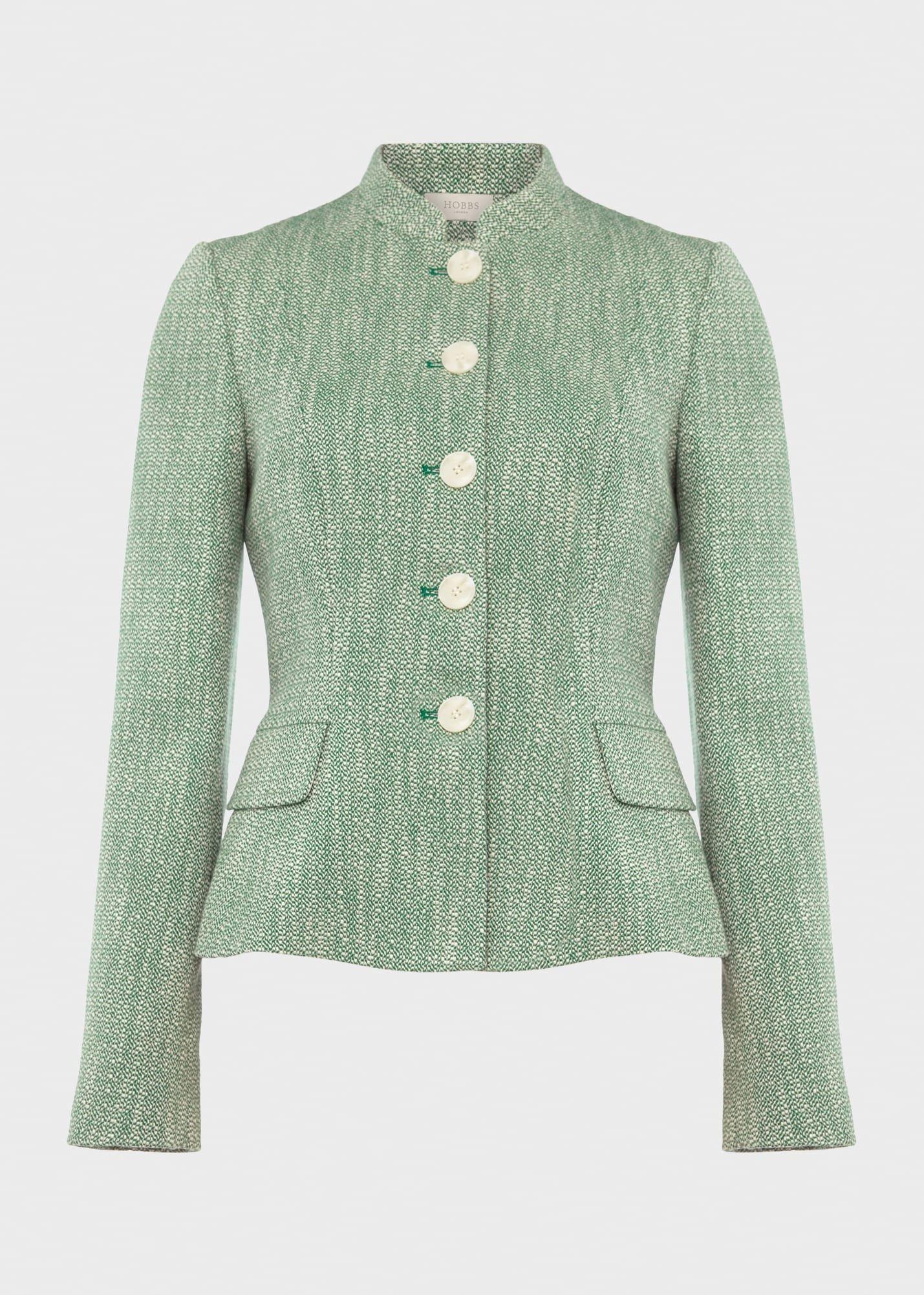 Farren Tweed Jacket, Green, hi-res