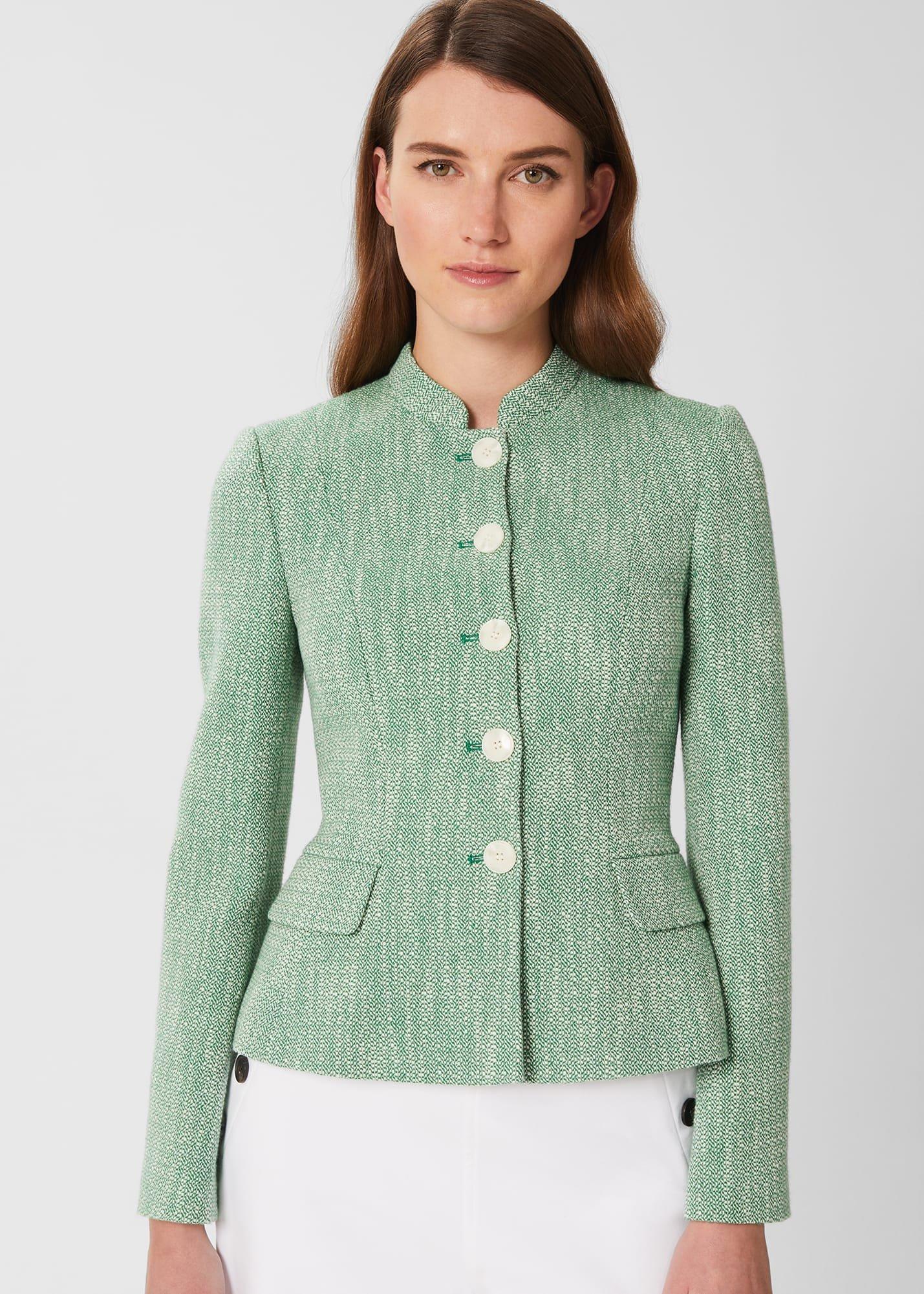 Farren Tweed Jacket, Green, hi-res