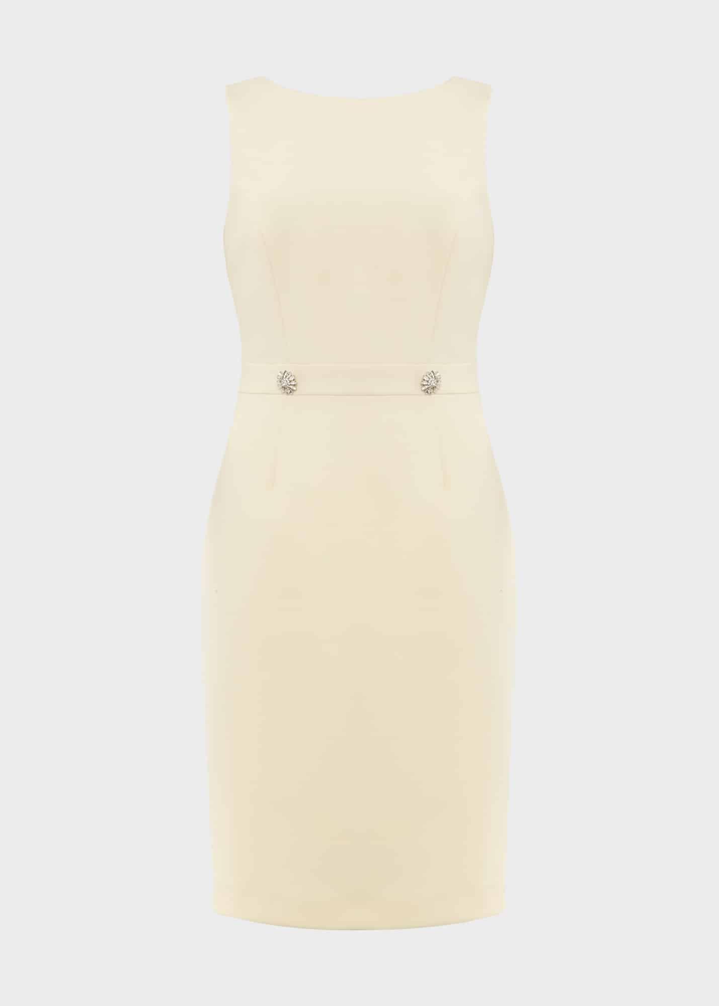 Henrietta Shift Dress, Pale Yellow, hi-res