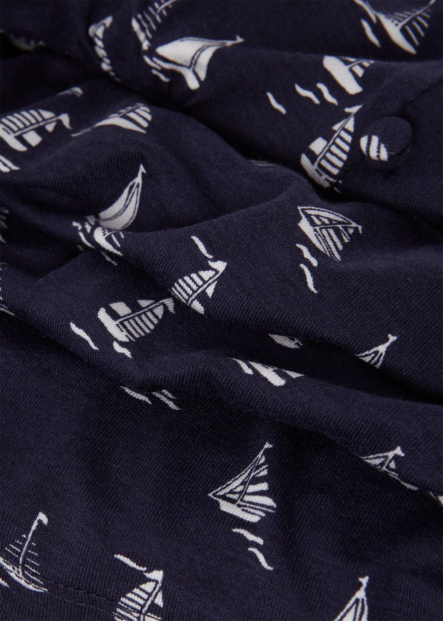 Zoe Fit And Flare Jersey Dress, Navy Ivory, hi-res