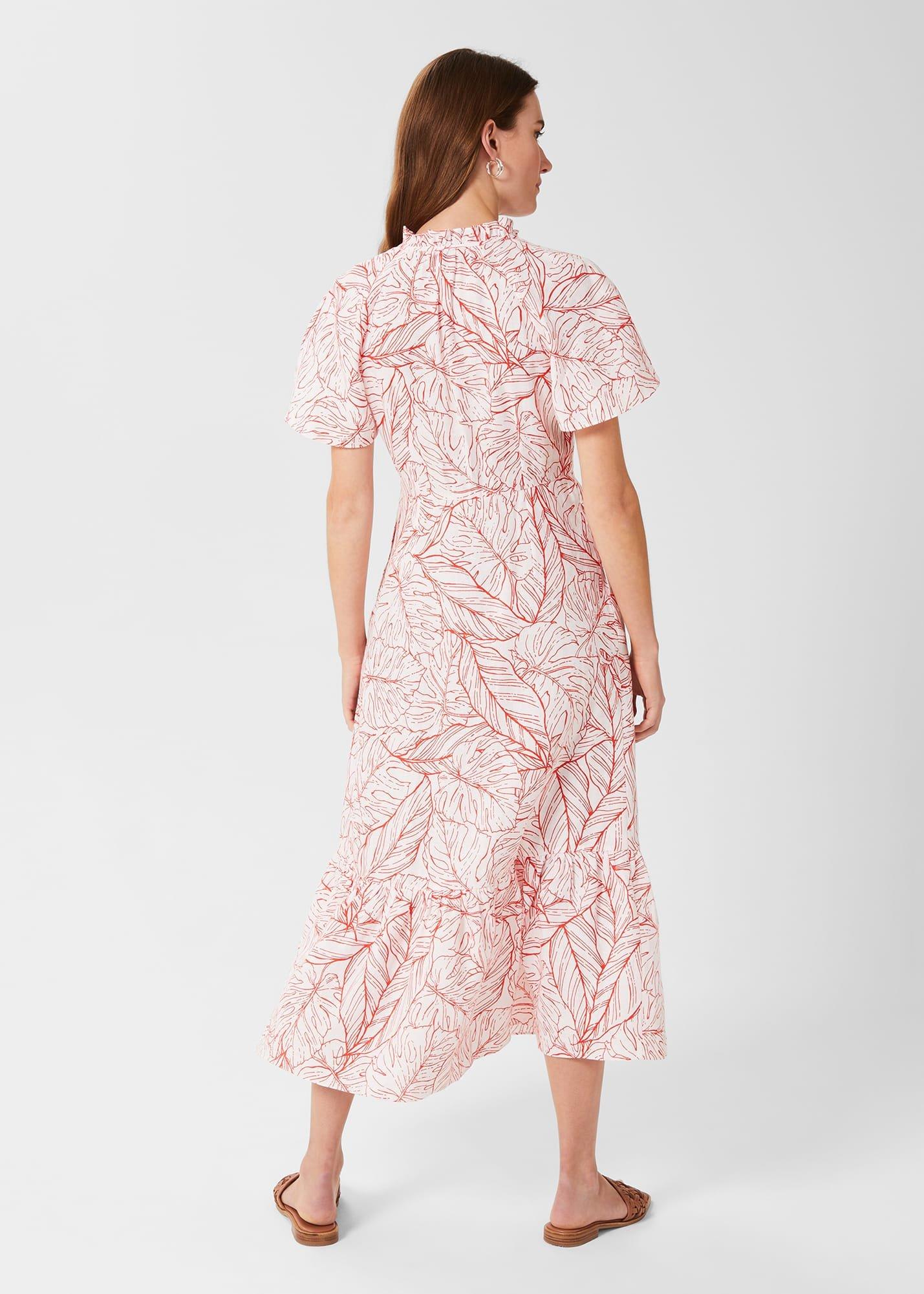 Makena Linen Dress, White Sienna, hi-res
