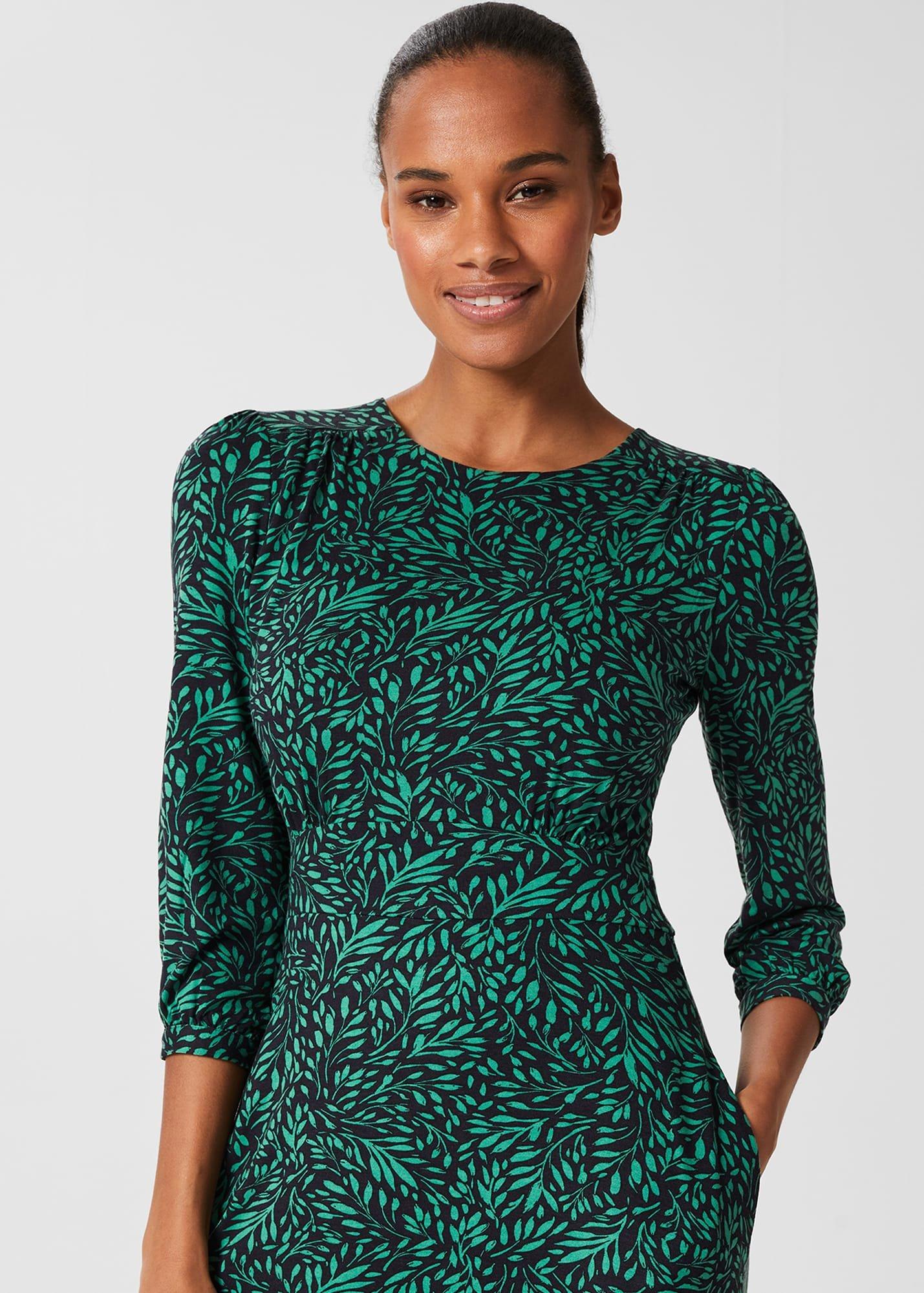 Indi Jersey Dress, Navy Multi, hi-res