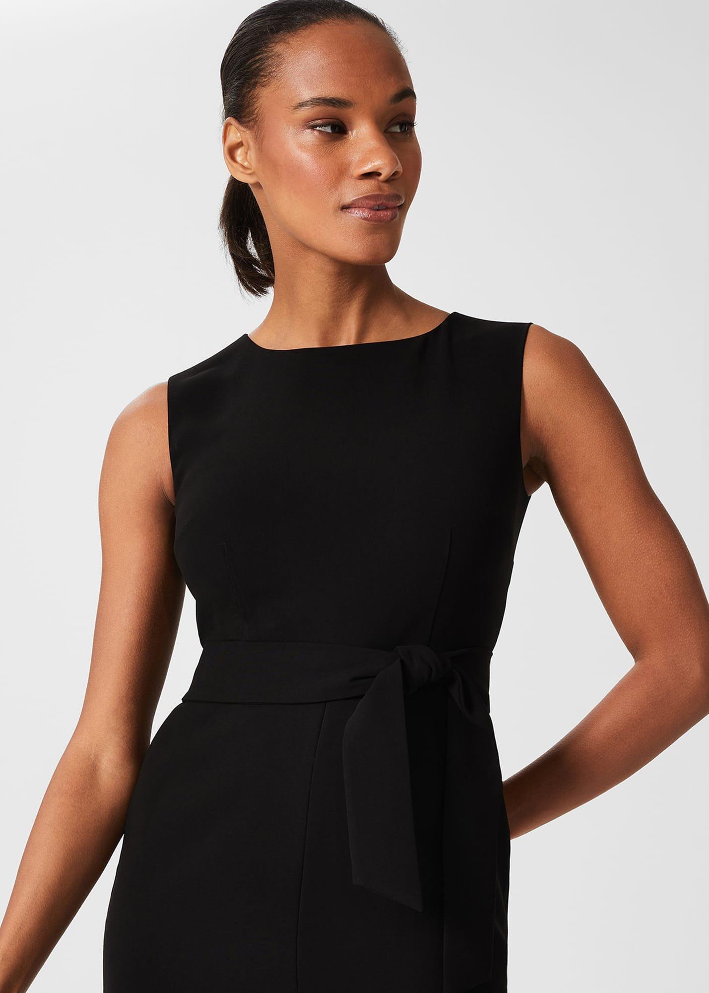 Alva Belted Dress, Black, hi-res