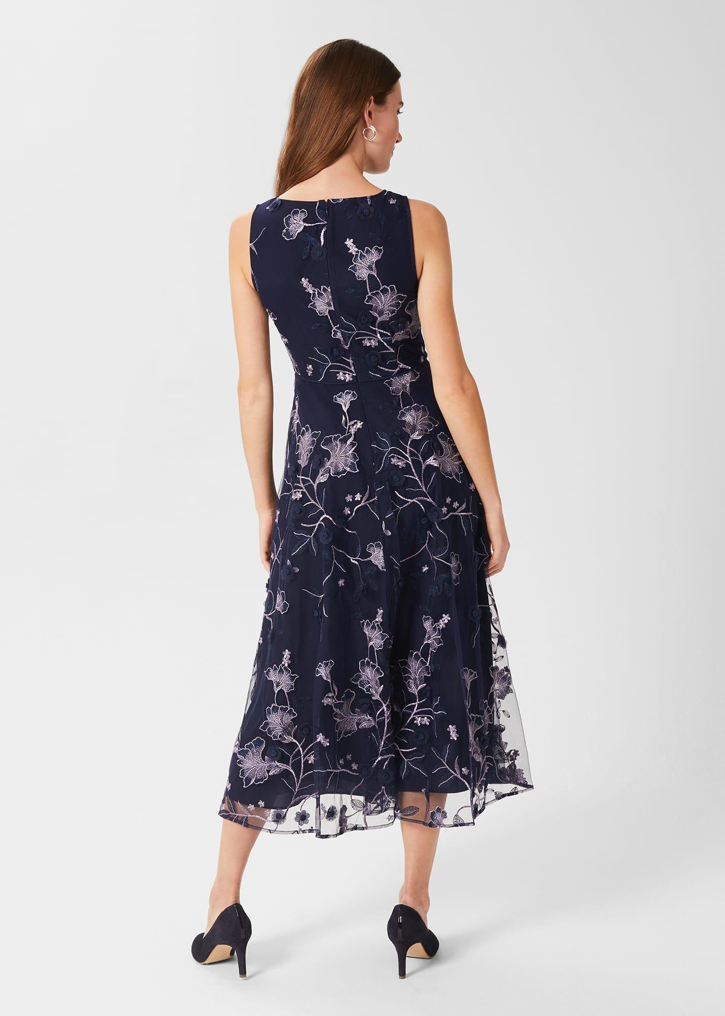 Myla Floral Dress, Blue Multi, hi-res