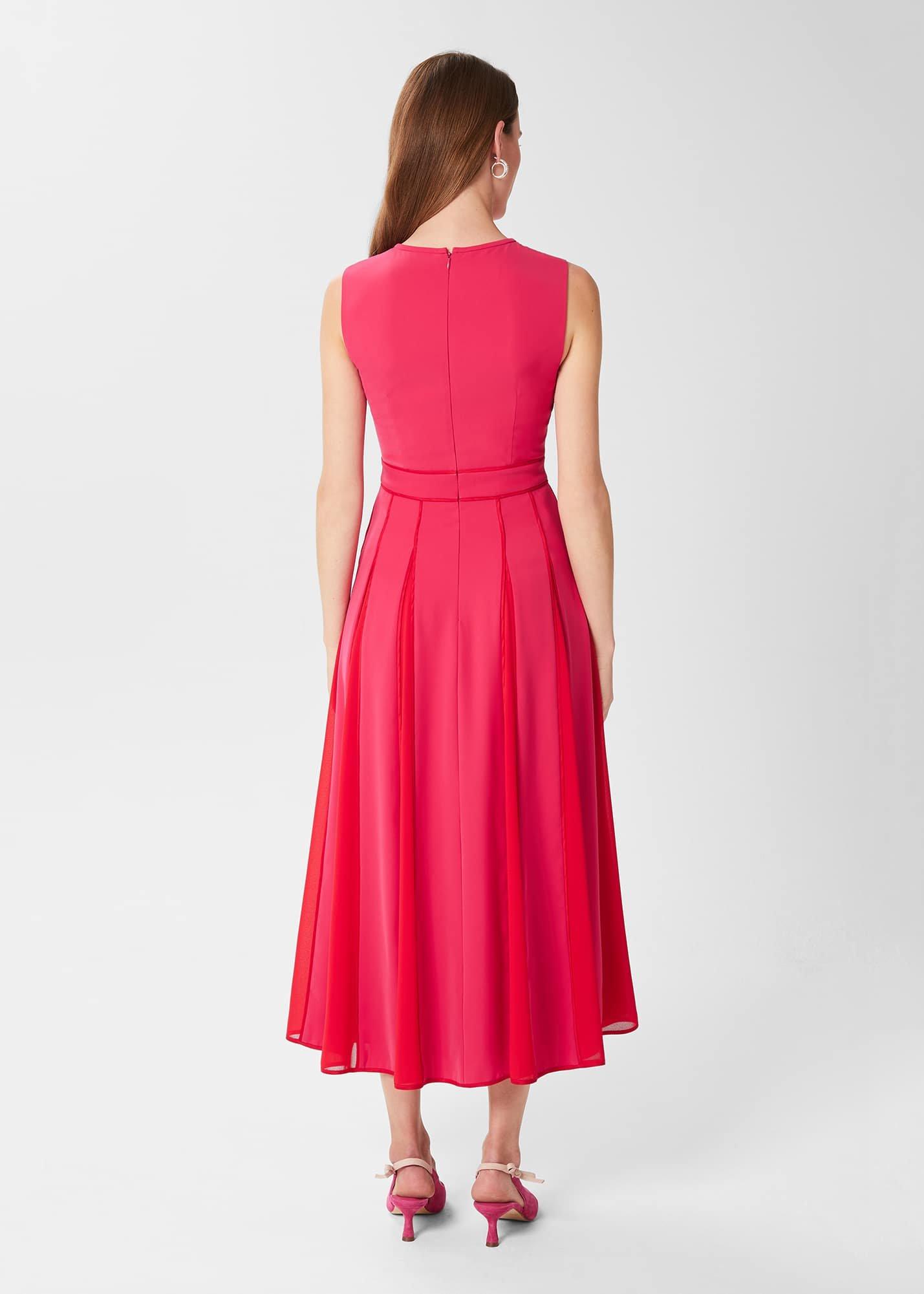 Angelica Fit And Flare Dress, Pink Multi, hi-res