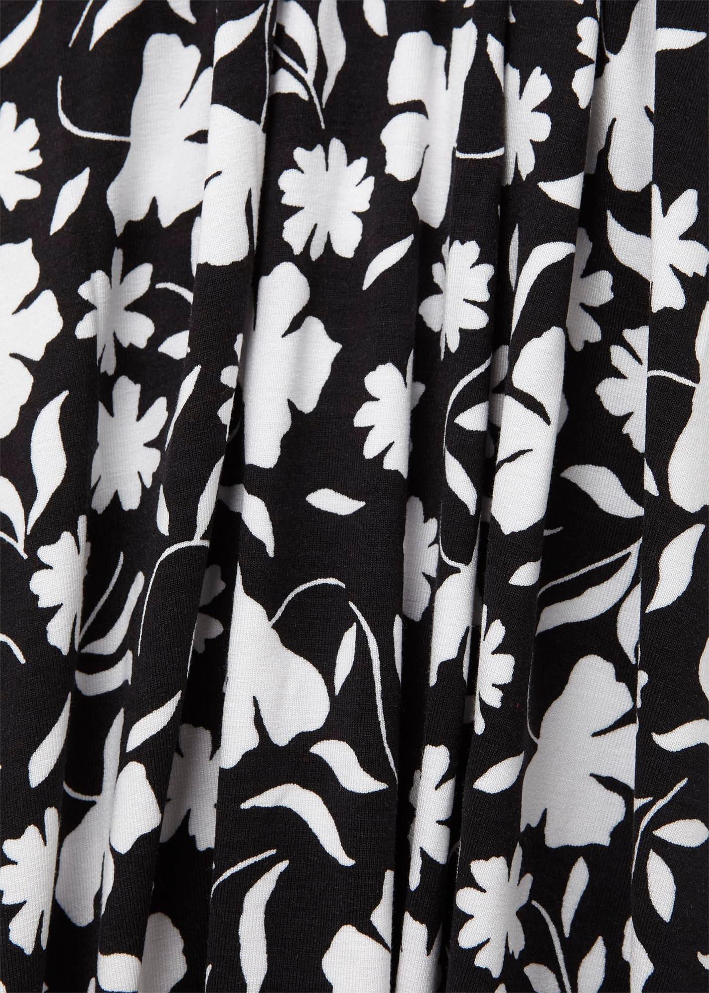 Aliza Jersey Dress, Black Ivory, hi-res