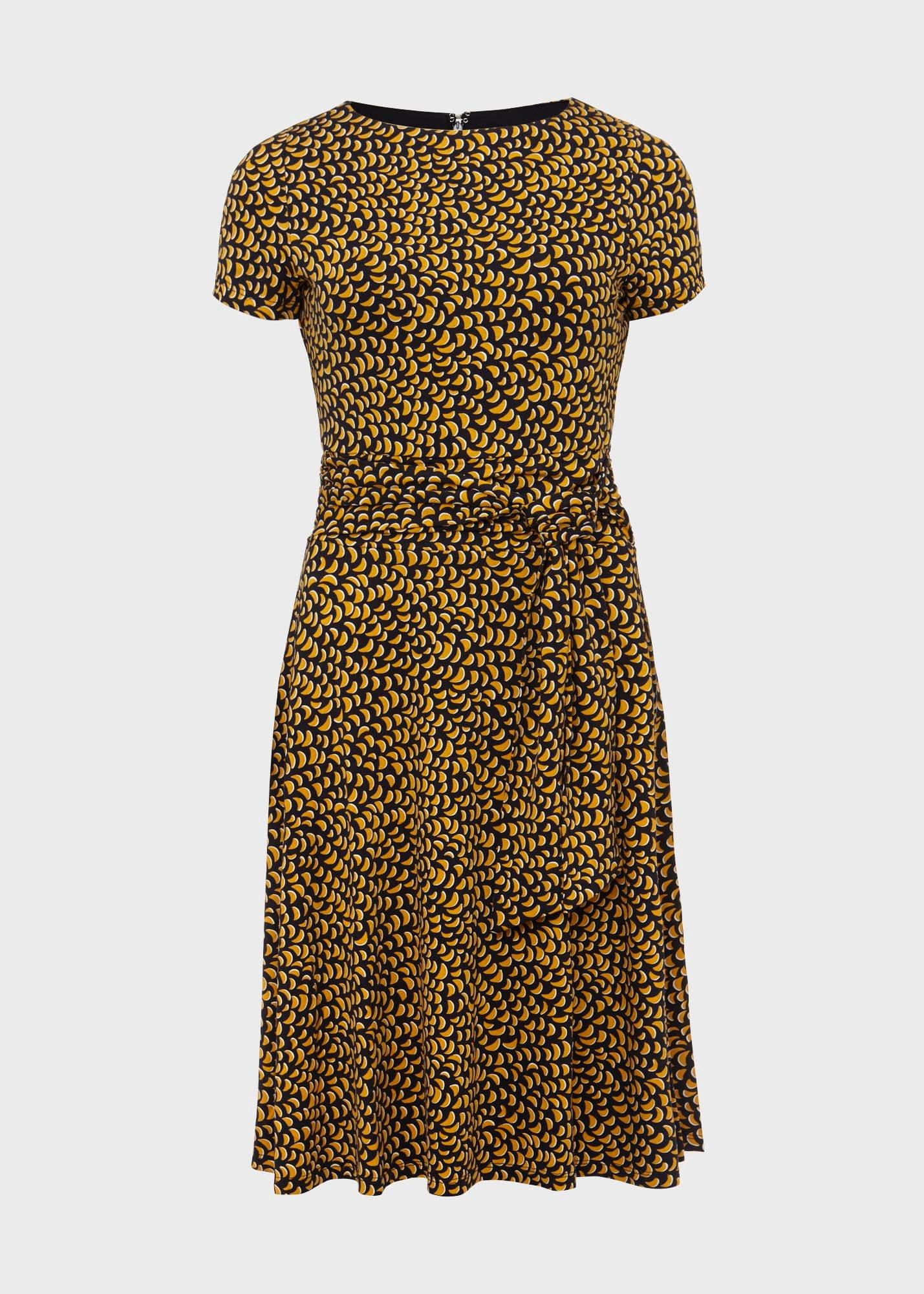 Kimmi Jersey Dress, Navy Ochre, hi-res