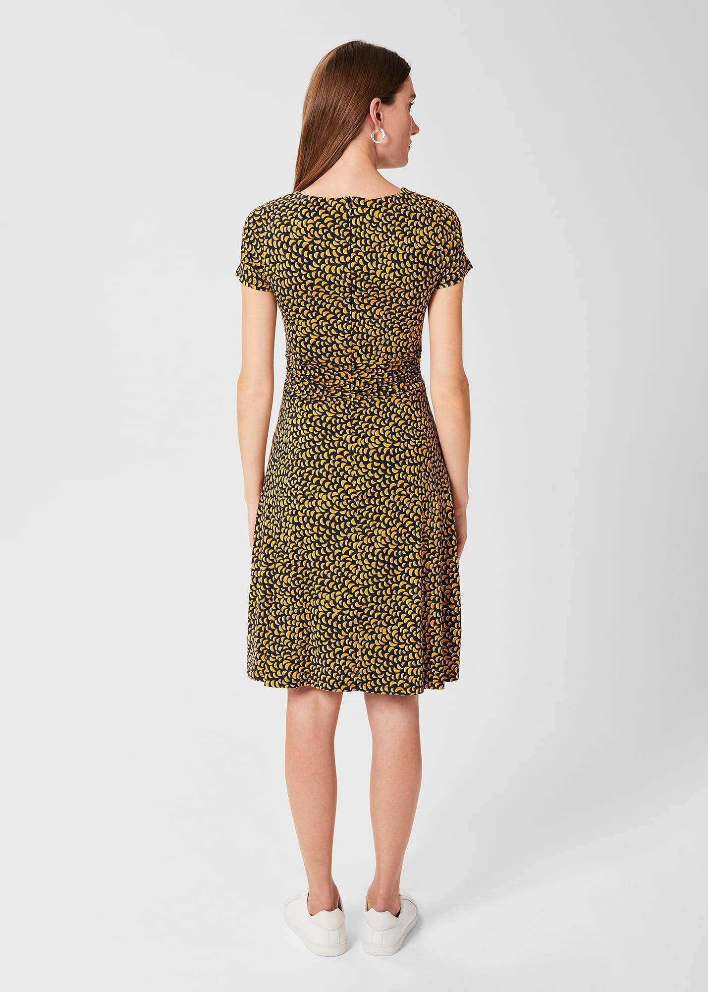 Kimmi Jersey Dress, Navy Ochre, hi-res