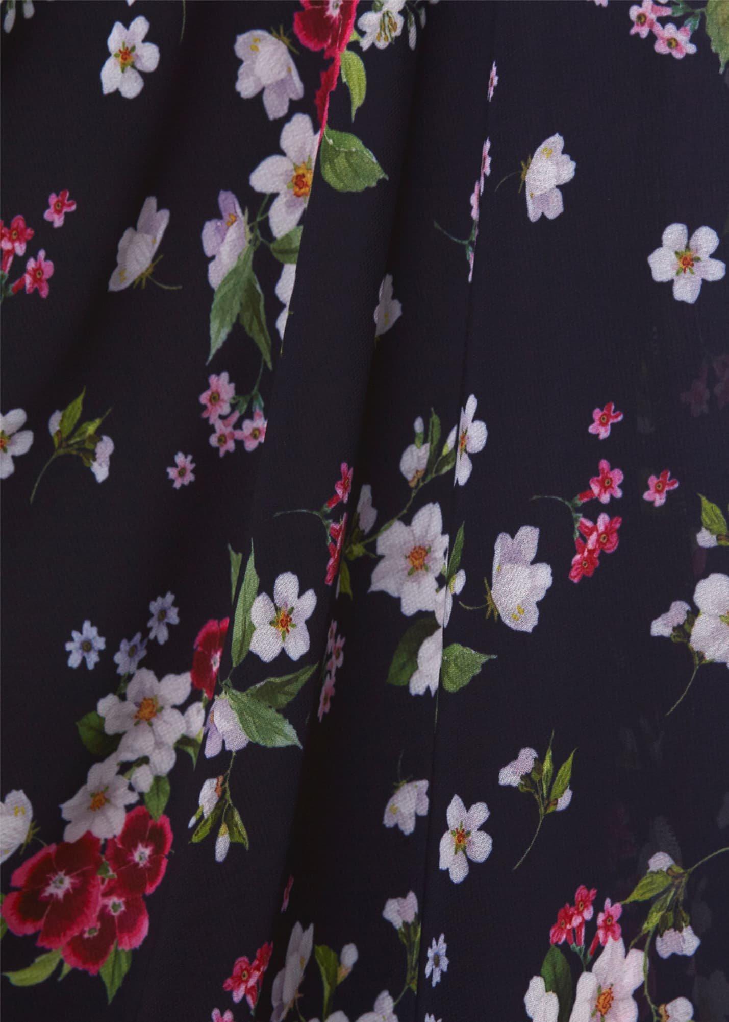 Lauren Floral Fit And Flare Dress, Navy Multi, hi-res