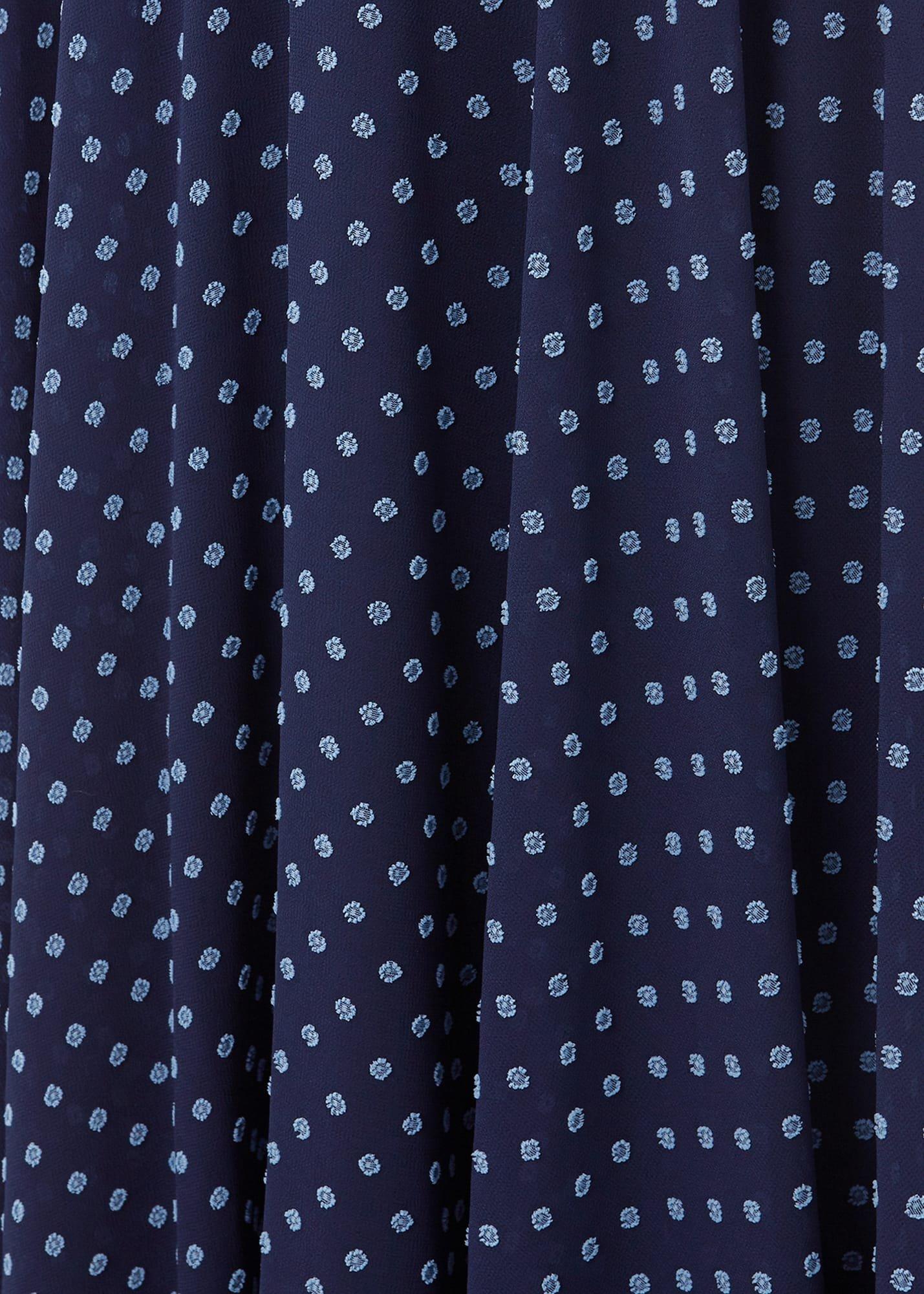 Eleanor Spot Fit And Flare Dress, Midnight Blue, hi-res