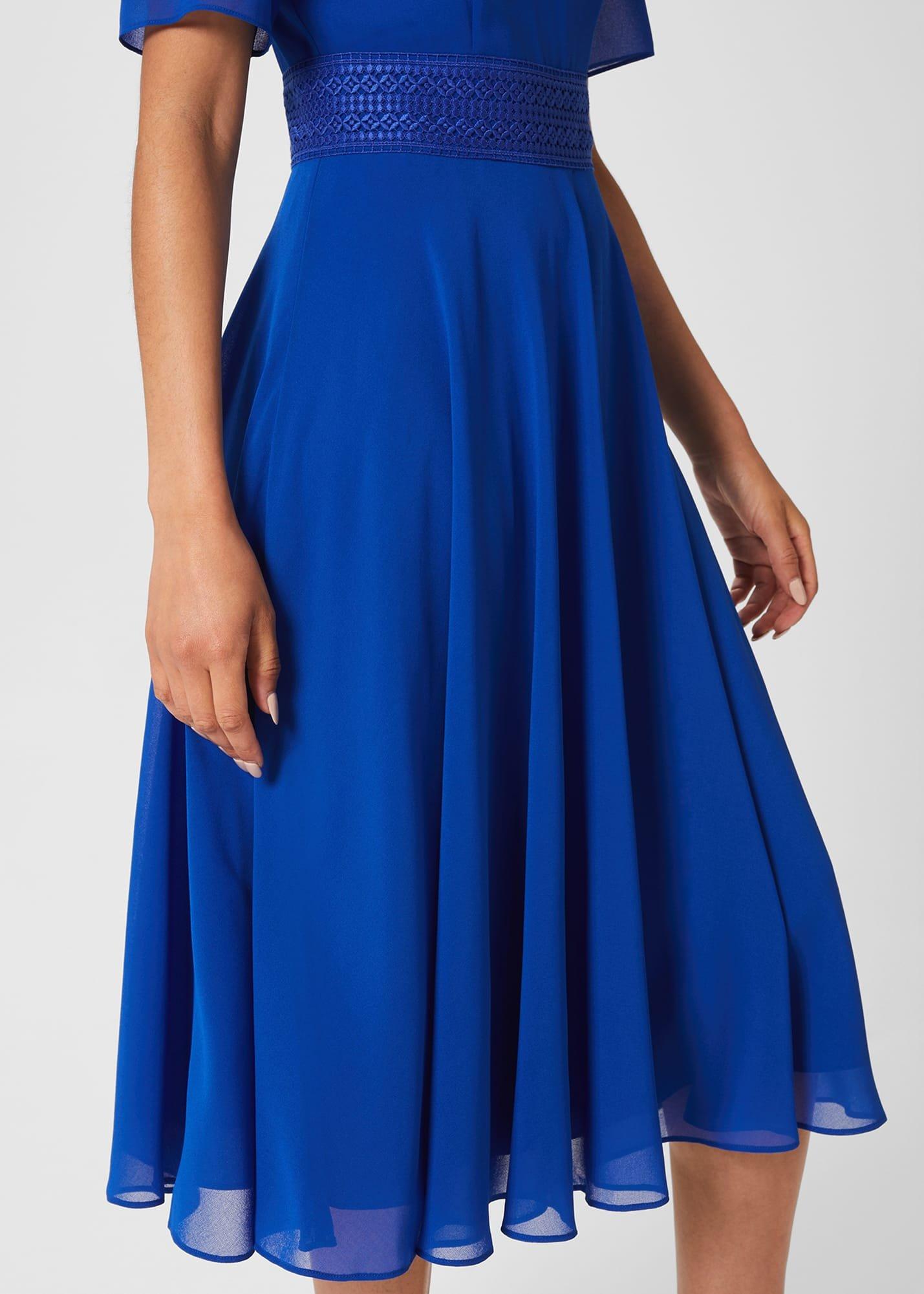 Cressida Fit And Flare Dress, Lapis Blue, hi-res