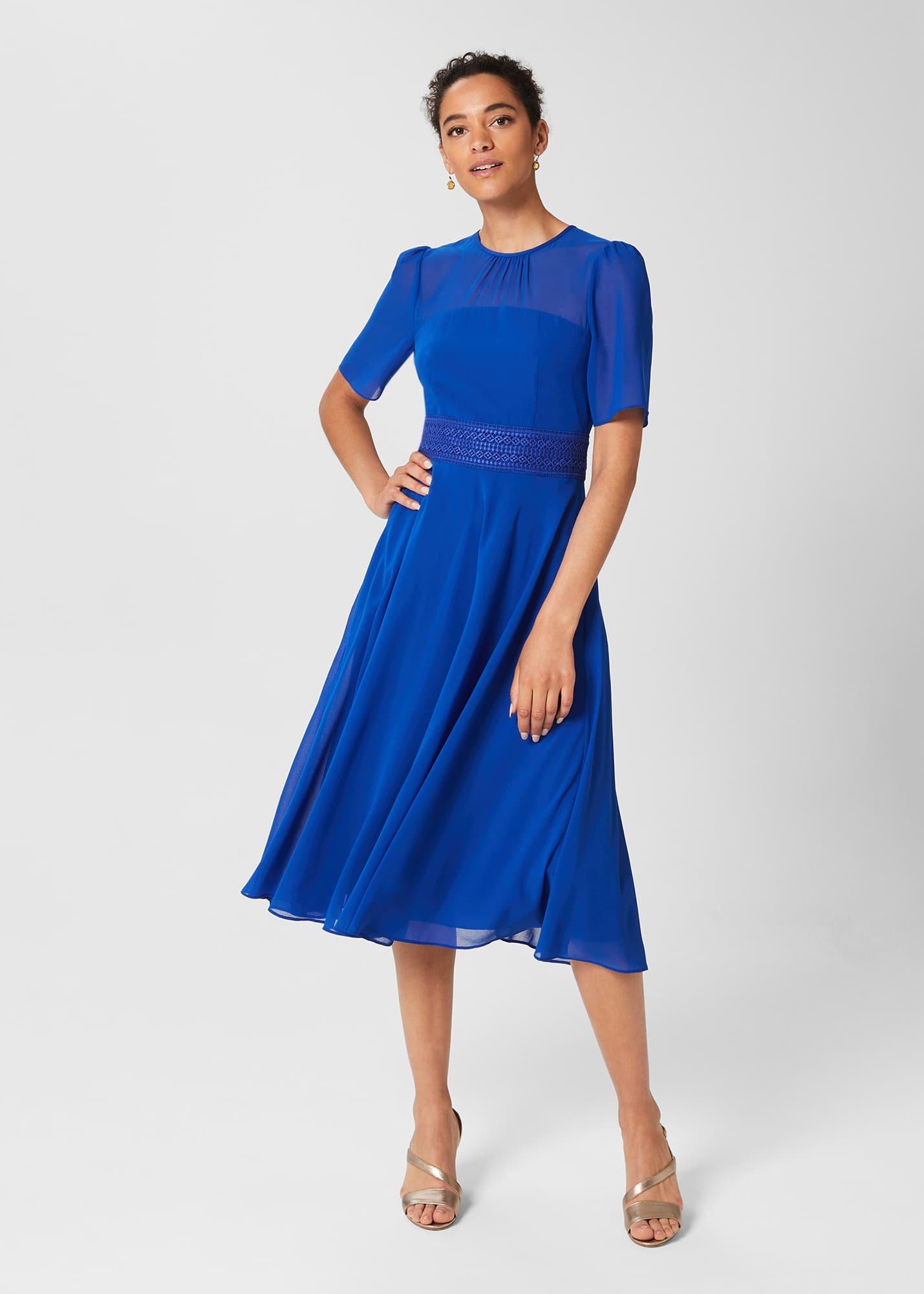 Cressida Fit And Flare Dress, Lapis Blue, hi-res