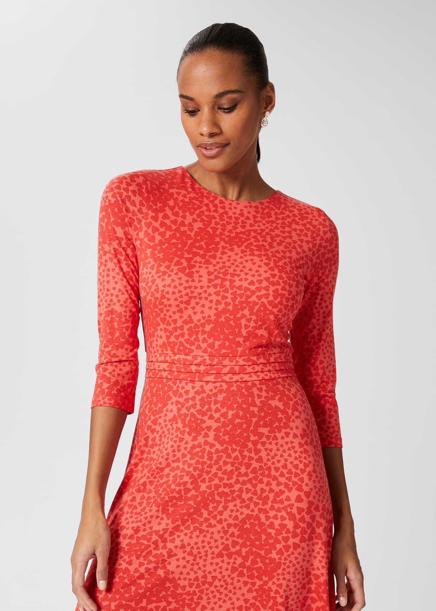 Fara Jersey Dress, Red Pink, hi-res