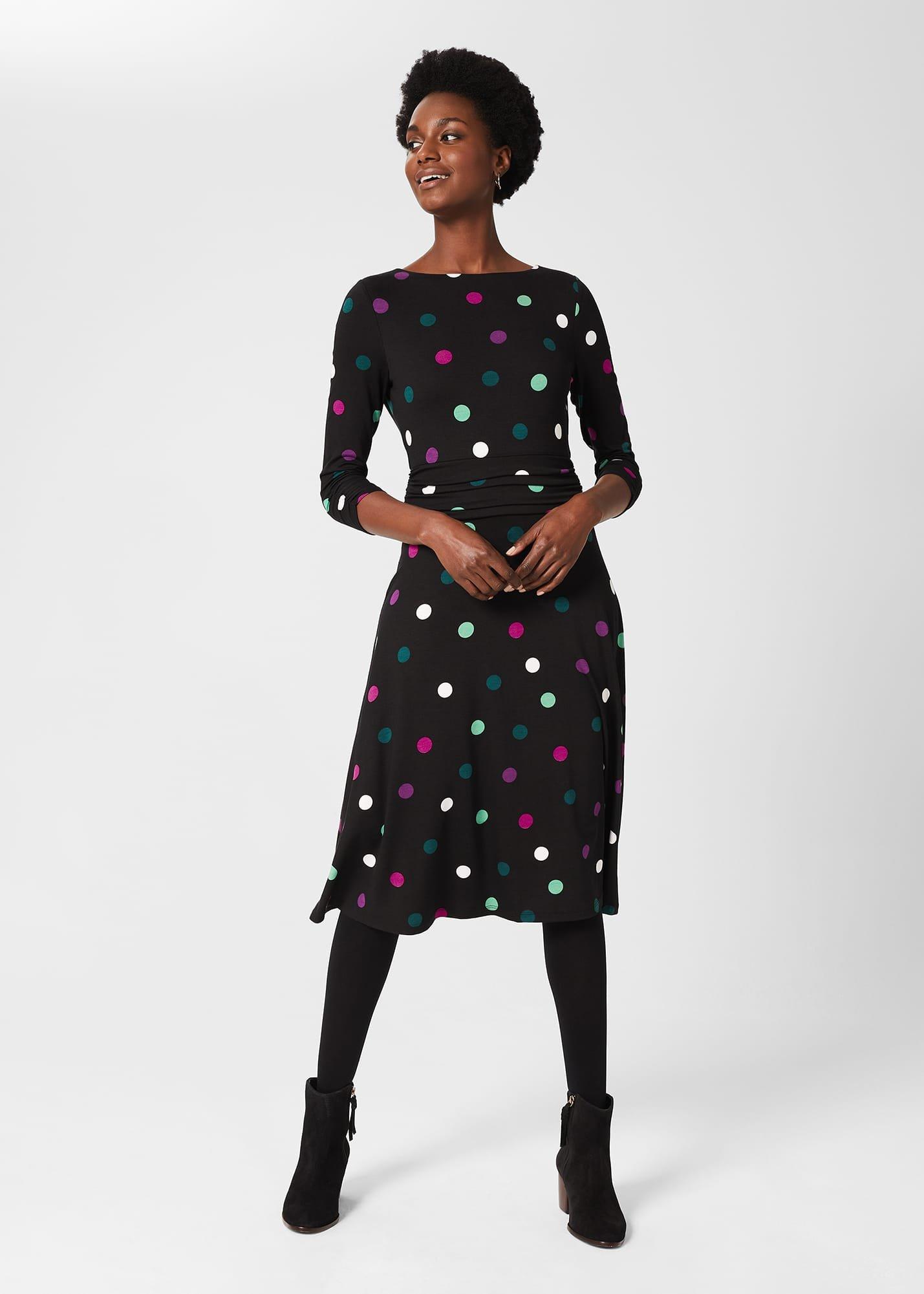 Roisin Jersey Dress, Black Multi, hi-res