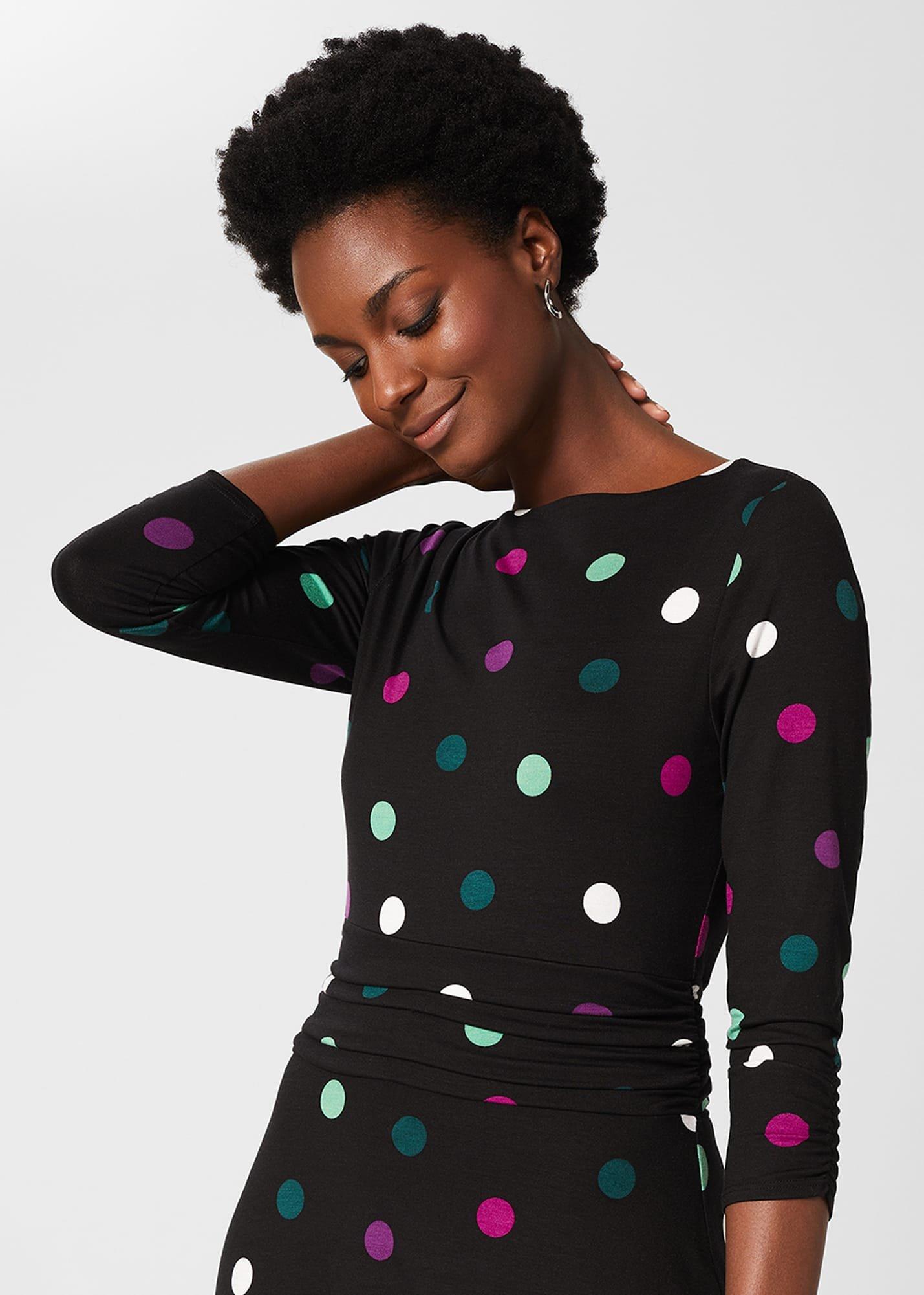 Roisin Jersey Dress, Black Multi, hi-res